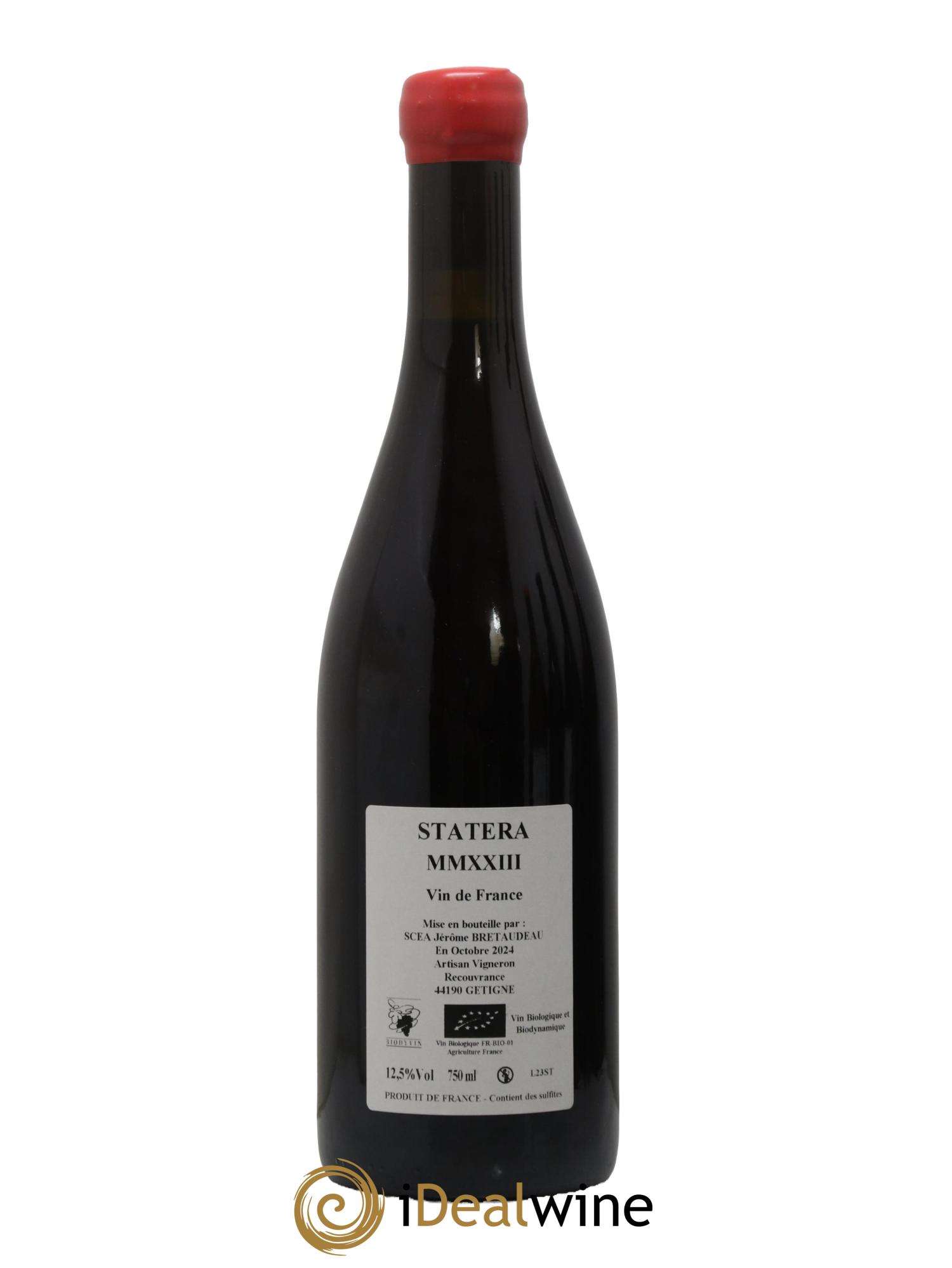 Vin de France Statera Jérôme Bretaudeau - Domaine de Bellevue 2023 - Lotto di 1 bottiglia - 1