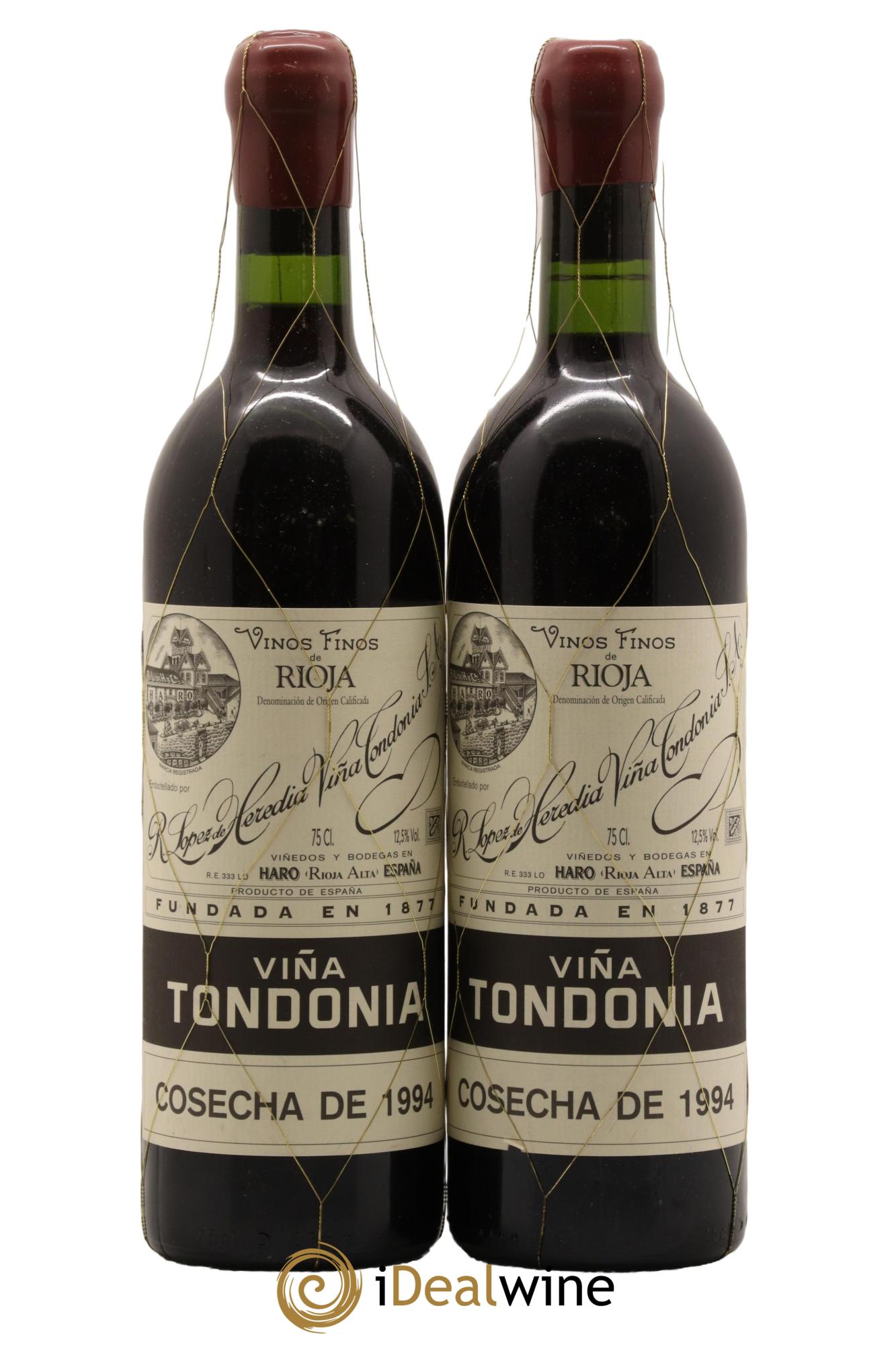 Rioja Gran Reserva Vina Tondonia R. Lopez de Heredia 1994 - Posten von 2 Flaschen - 0