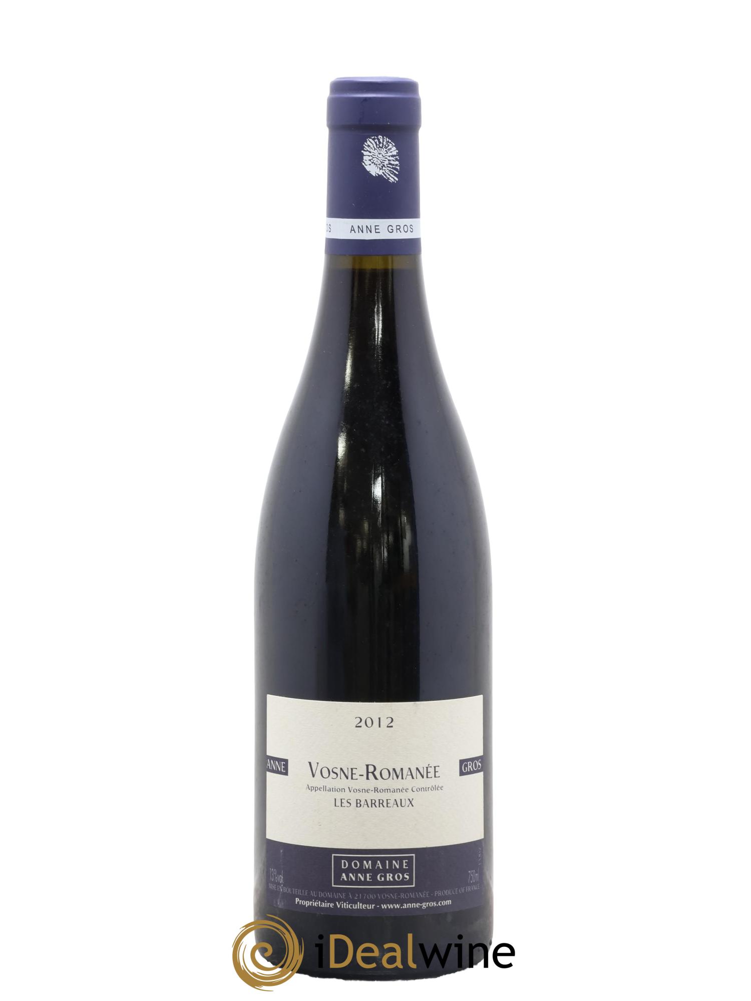Vosne-Romanée Les Barreaux Anne Gros 2012 - Posten von 1 Flasche - 0
