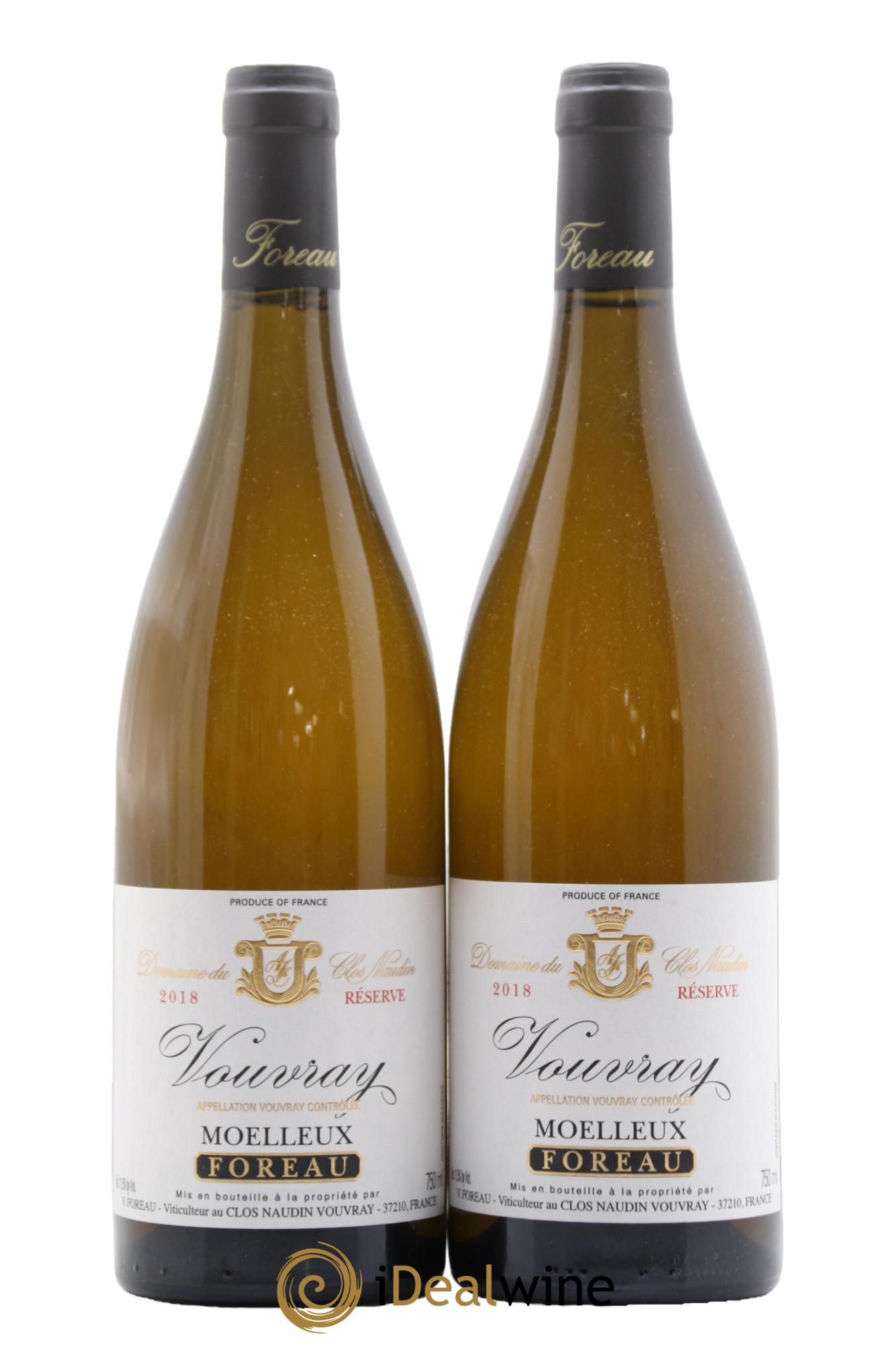 Vouvray Moelleux Réserve Clos Naudin - Philippe Foreau 2018 - Lotto di 2 bottiglie - 0