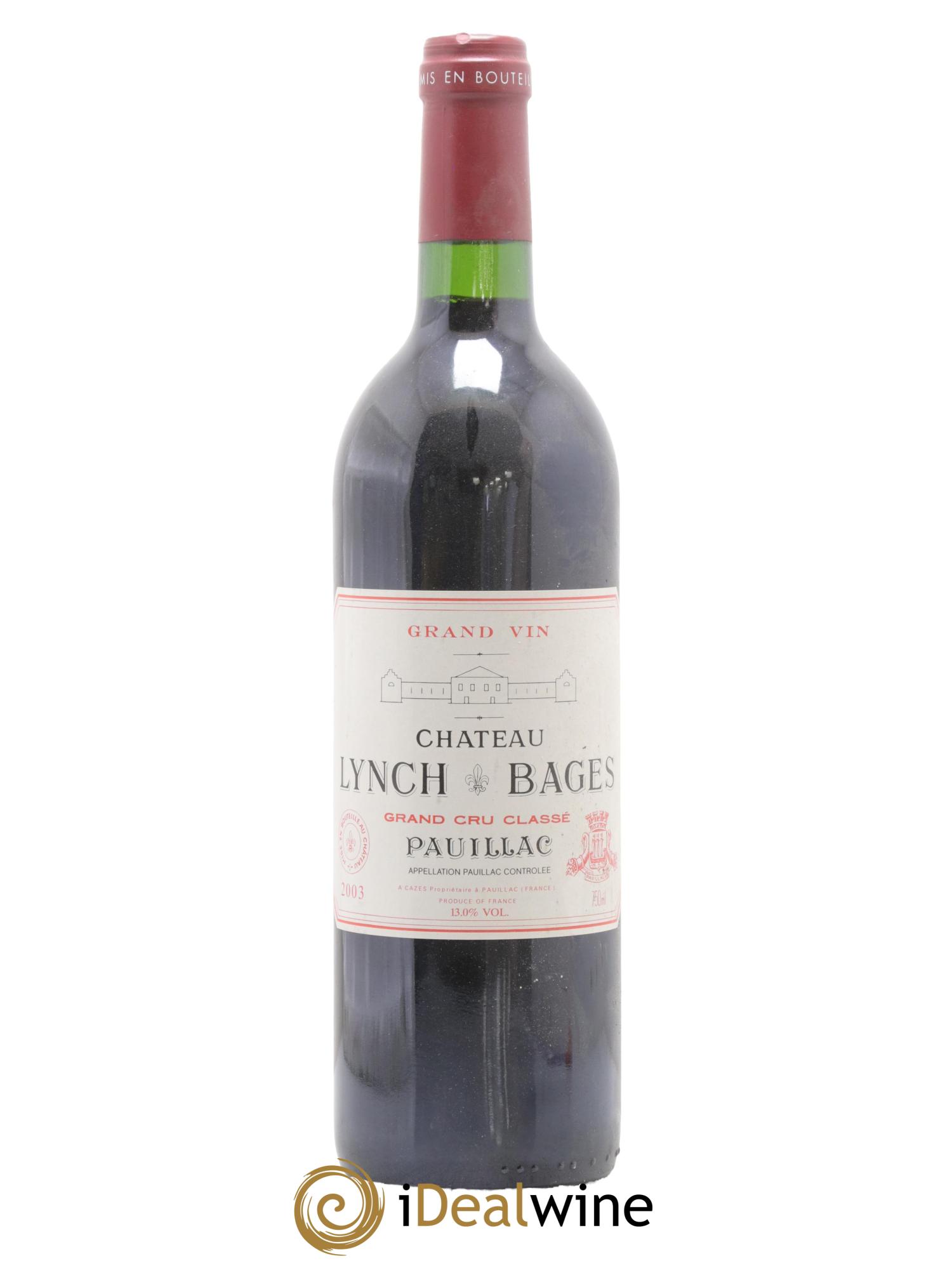 Château Lynch Bages 5ème Grand Cru Classé 2003 - Lot de 1 bouteille - 0
