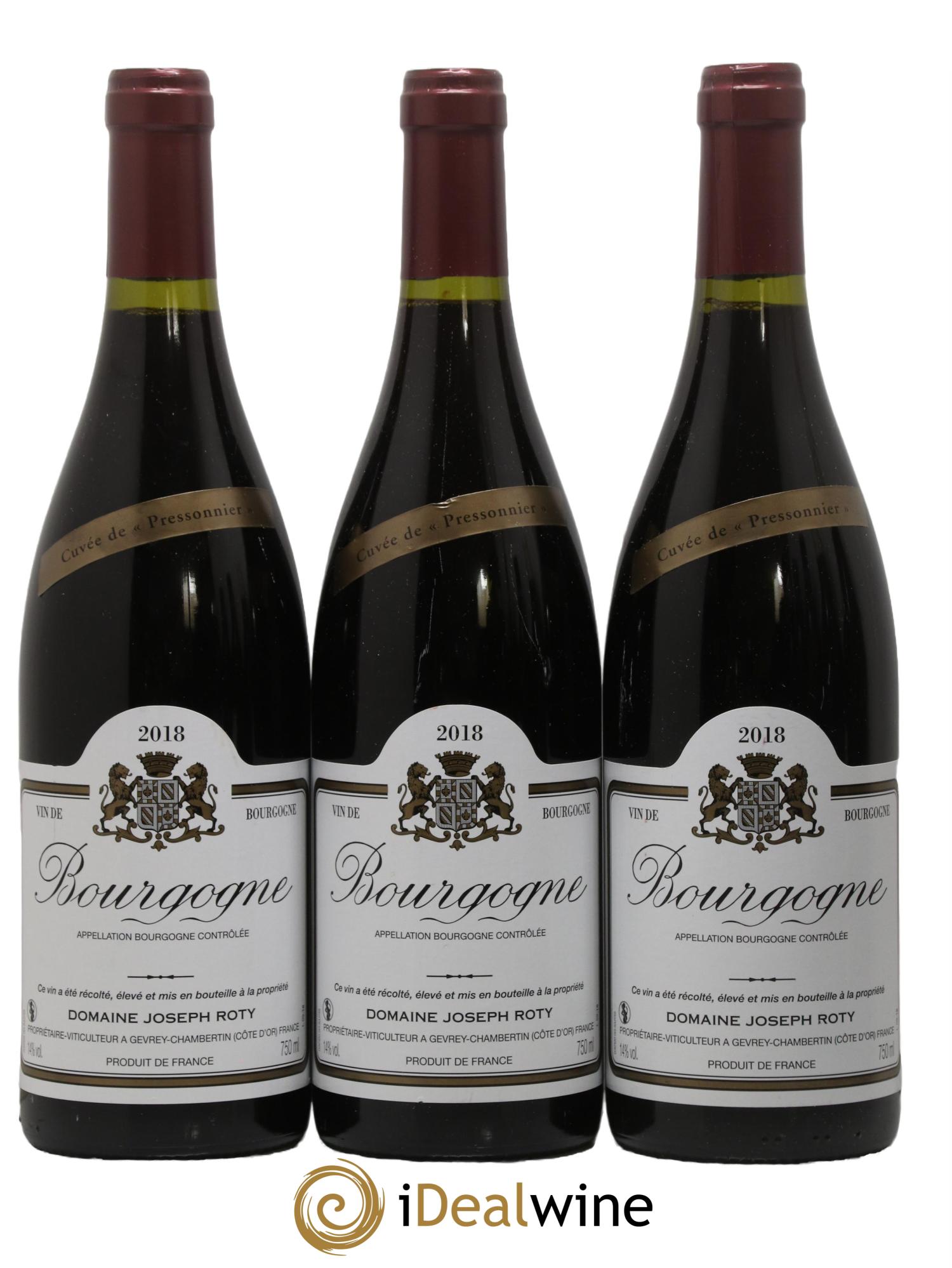 Bourgogne Cuvée de Pressonnier Joseph Roty (Domaine) 2018 - Lot de 3 bouteilles - 0
