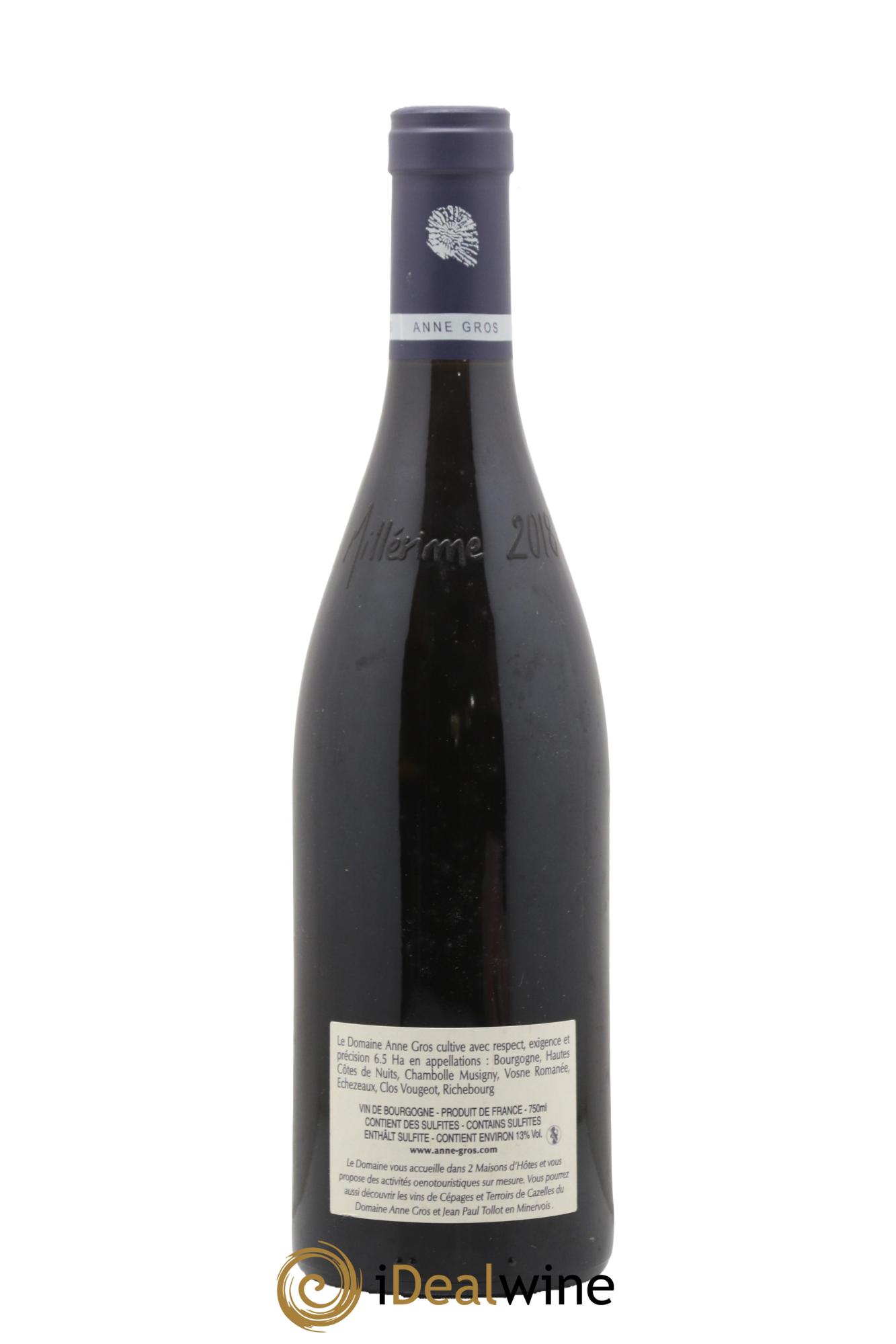 Vosne-Romanée Les Barreaux Anne Gros 2018 - Lot de 1 bouteille - 1