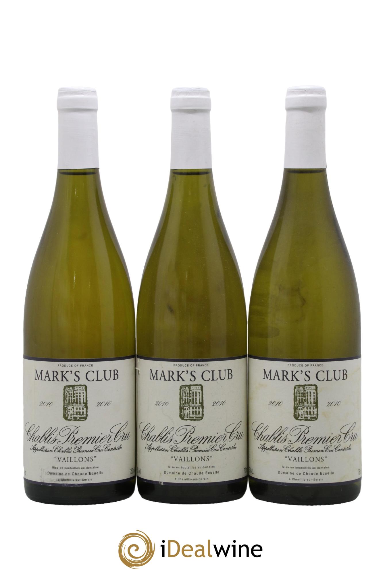 Chablis 1er Cru Vaillons Domaine de Chaude Écuelle 2010 - Lot de 3 bouteilles - 0