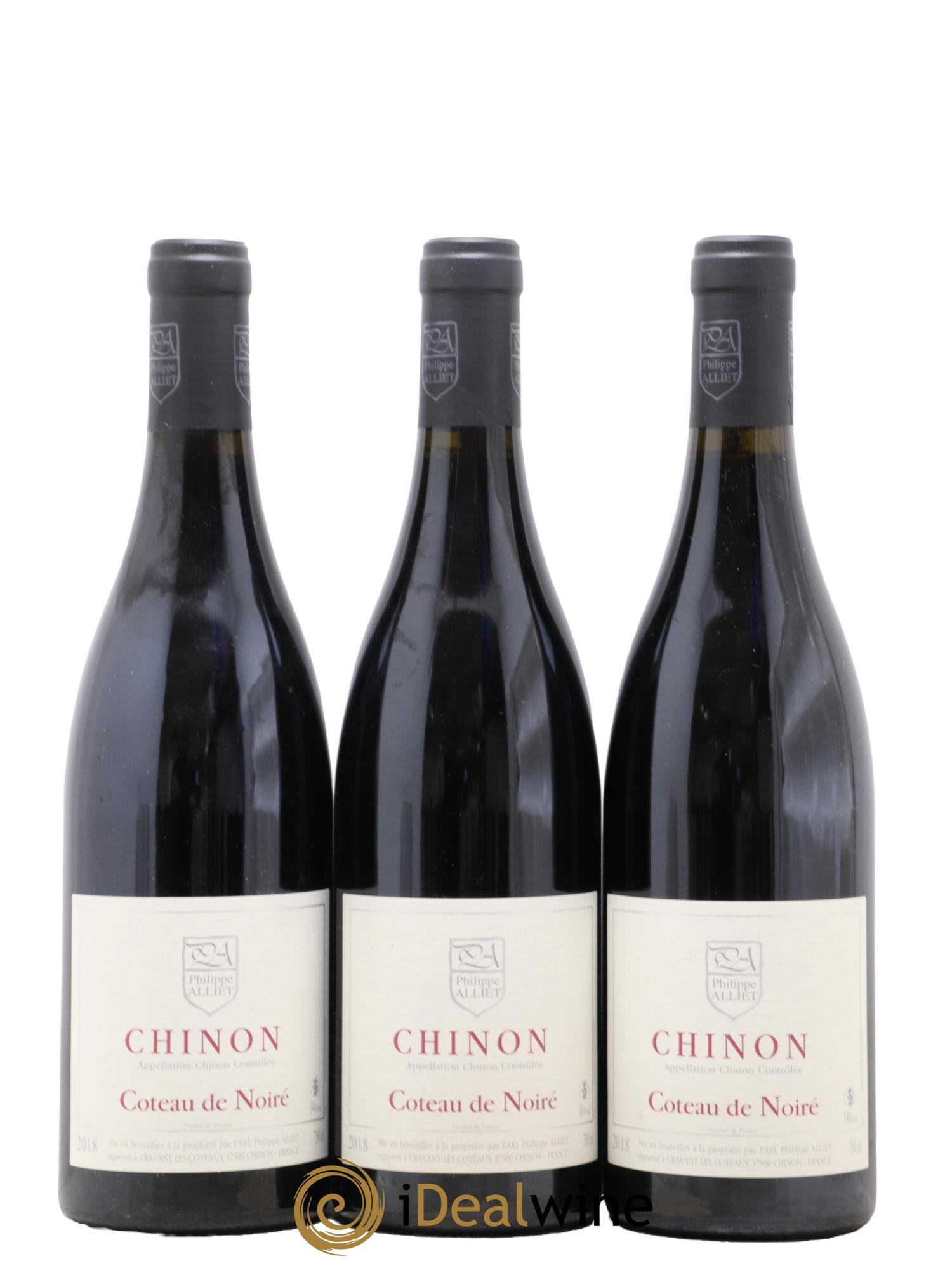 Chinon Coteau de Noiré Philippe Alliet 2018 - Lot de 3 bouteilles - 0