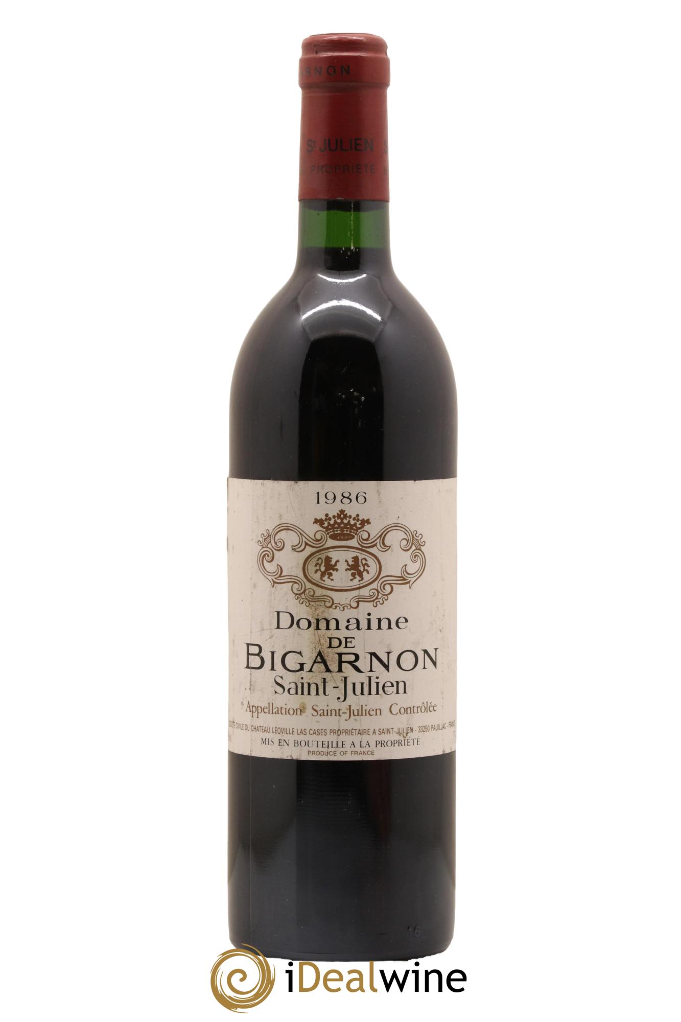 Saint-Julien Domaine De Bigarnon 1986 - Lot de 1 bouteille - 0