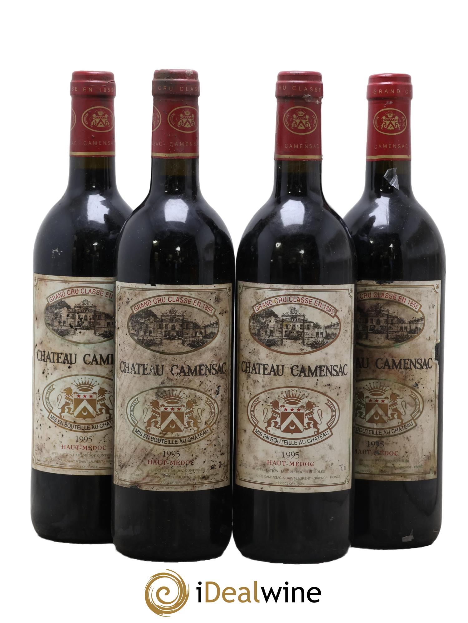 Château Camensac 5ème Grand Cru Classé 1995 - Lot de 4 bouteilles - 0