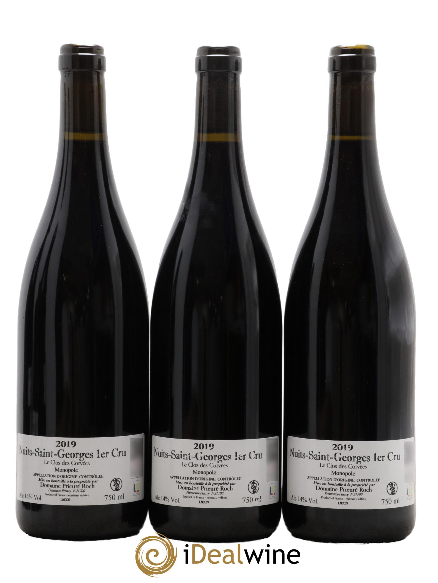 Nuits-Saint-Georges 1er Cru Le Clos des Corvées Prieuré Roch 2019 - Lot de 3 bouteilles - 1