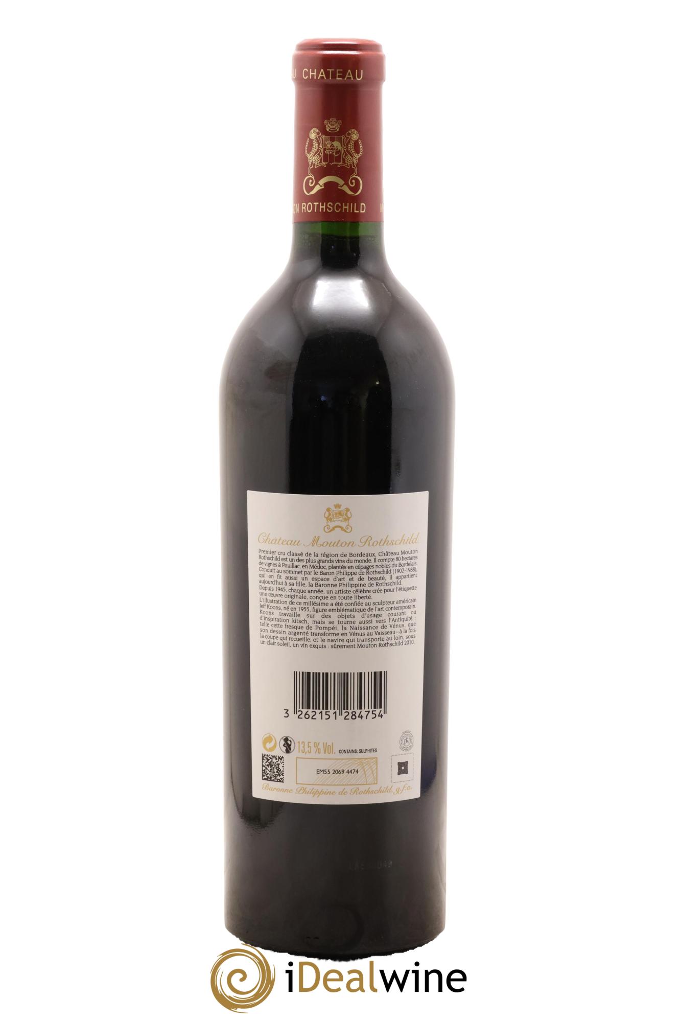 Château Mouton Rothschild 1er Grand Cru Classé 2010 - Lot de 1 bouteille - 1