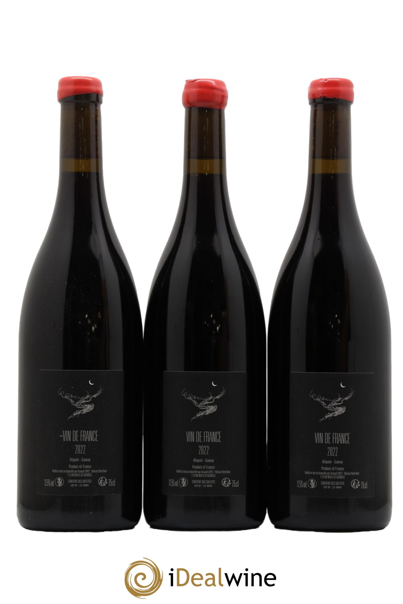 Vin de France Blouge Maison Pinot Noar Arnaud Lopez 2022 - Lot of 3 bottles - 1