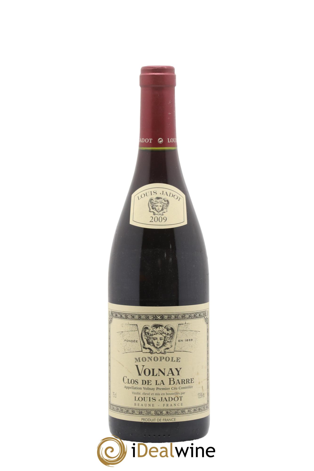Volnay 1er Cru Clos de la Barre Monopole Maison Louis Jadot 2009 - Lot de 1 bouteille - 0