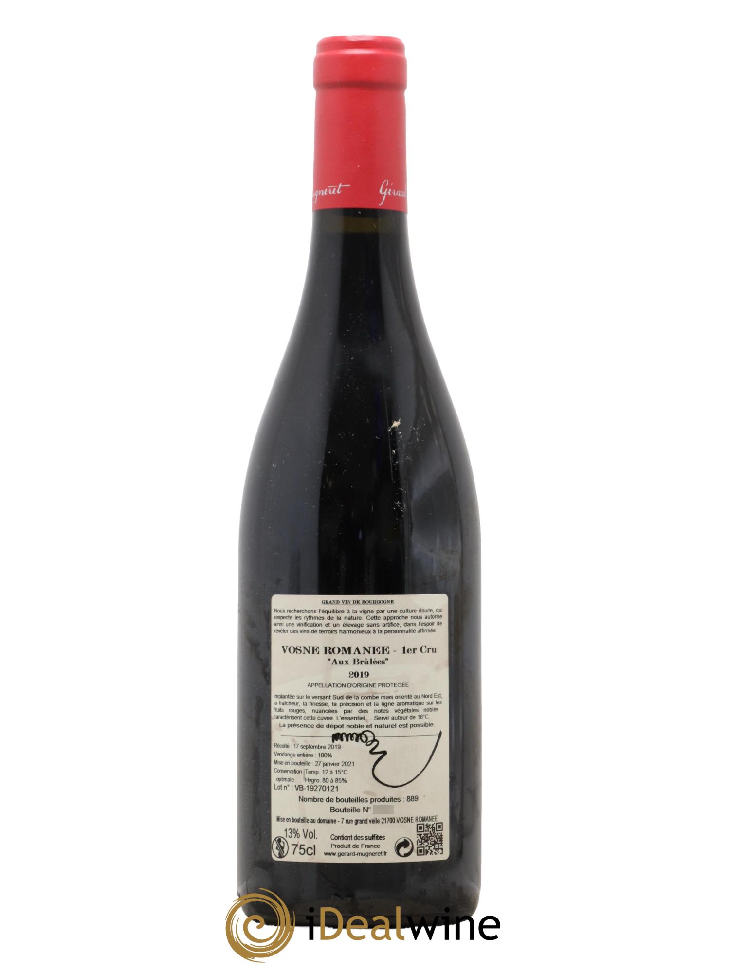 Vosne-Romanée 1er Cru Les Brulées Gérard Mugneret 2019 - Lotto di 1 bottiglia - 1