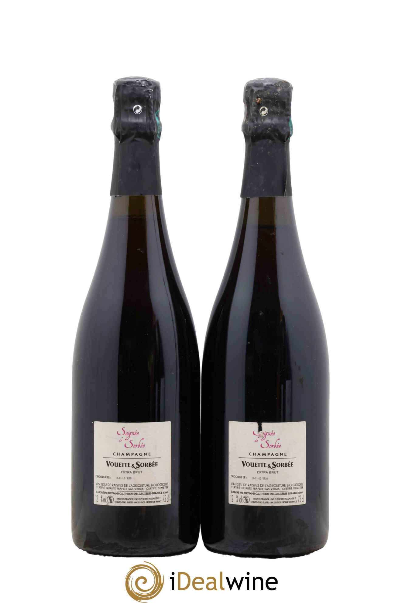 Saignée de Sorbée Extra-Brut Vouette et Sorbée 2010 - Posten von 2 Flaschen - 1