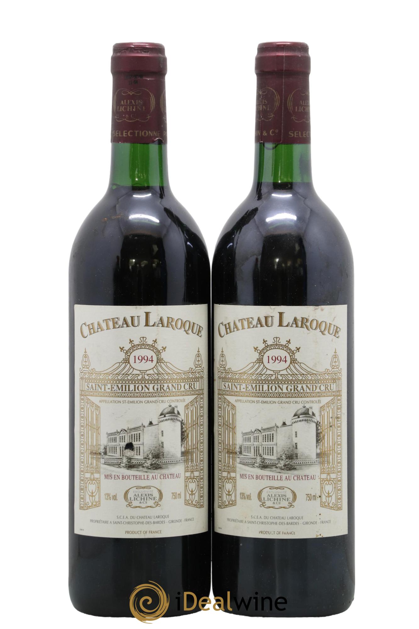 Château Laroque Grand Cru Classé 1994 - Lot de 2 bouteilles - 0
