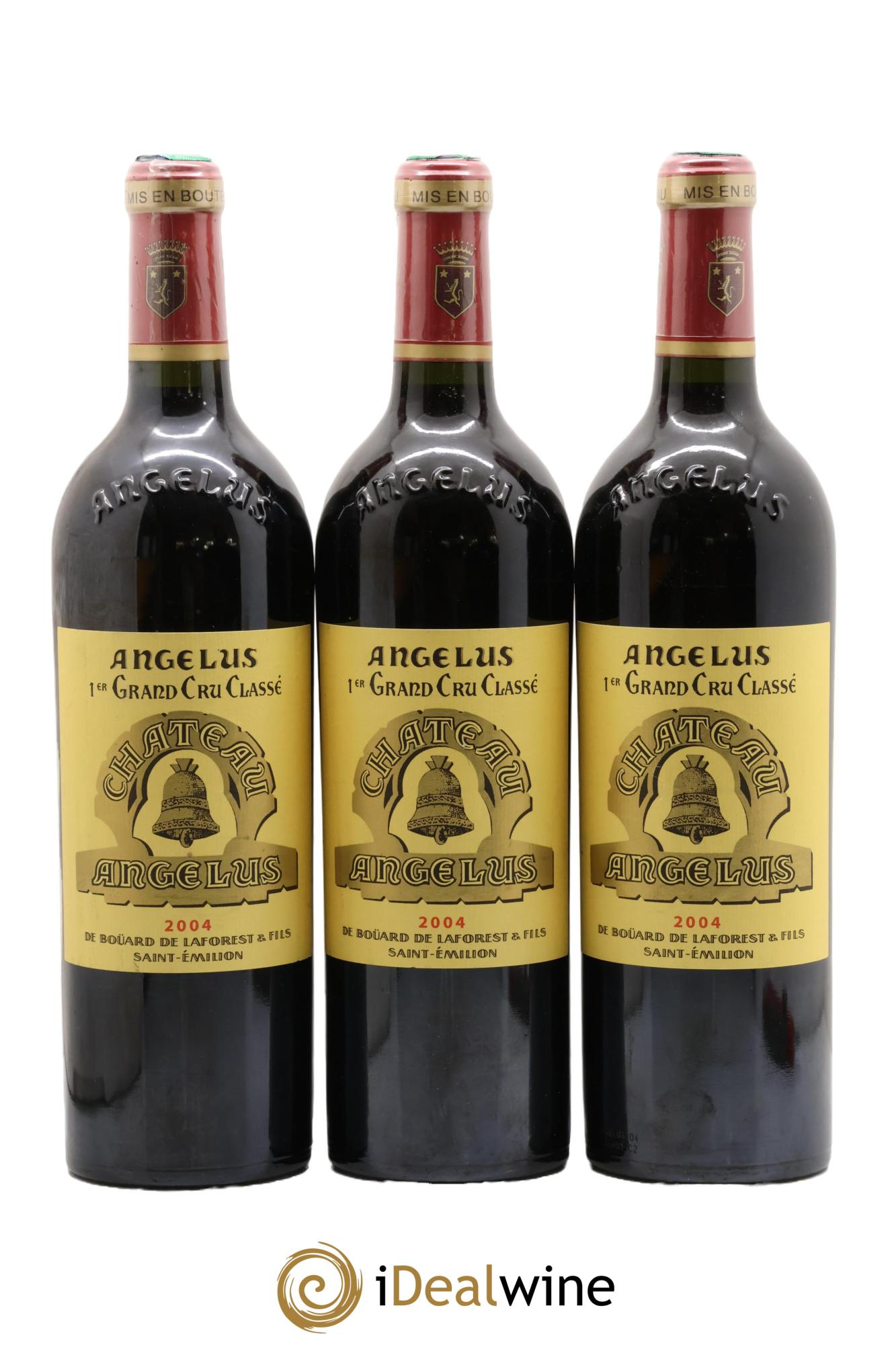 Château Angélus 1er Grand Cru Classé A 2004 - Lot de 3 bouteilles - 0
