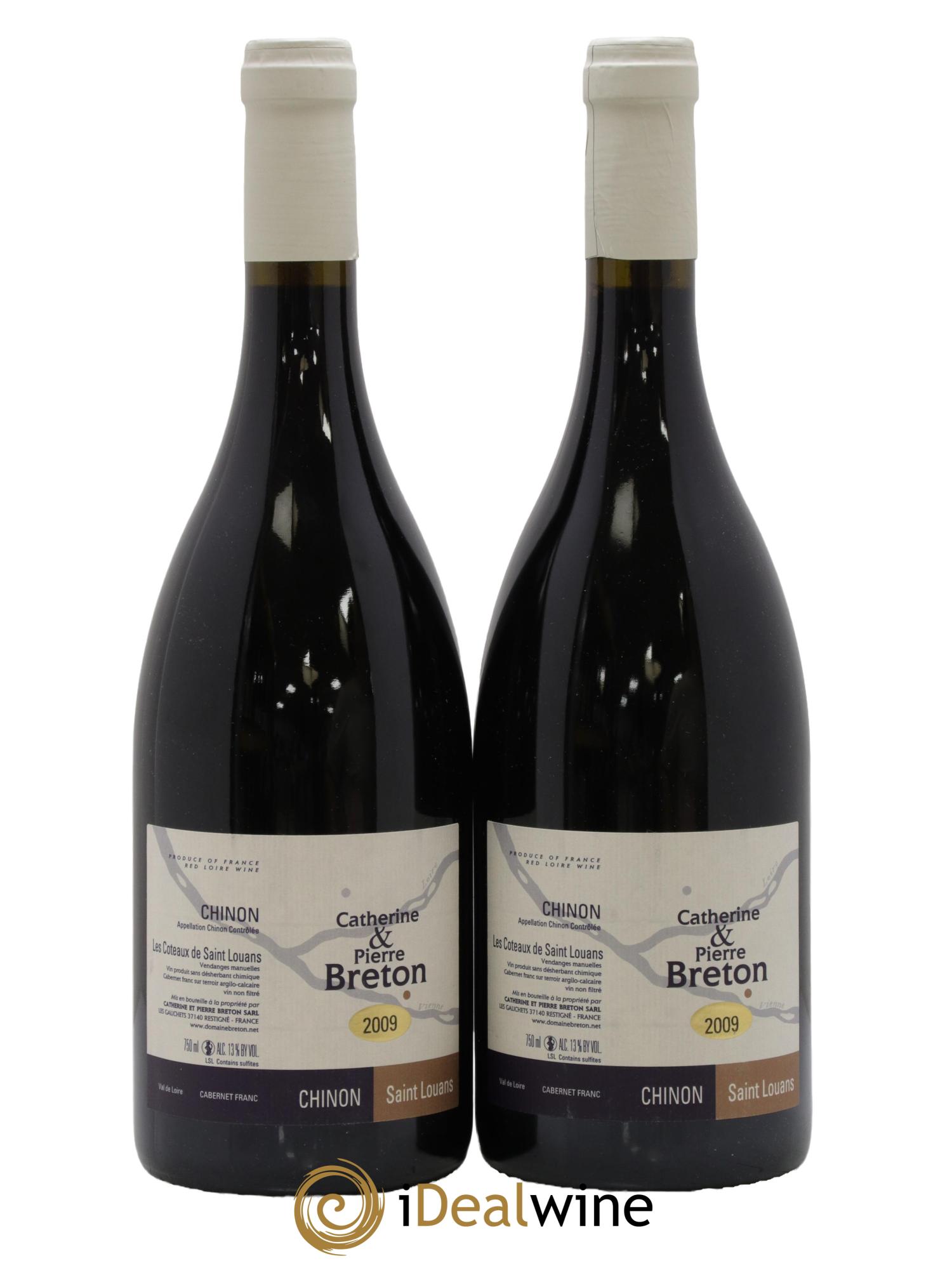 Chinon Saint Louans Catherine et Pierre Breton 2009 - Lot de 2 bouteilles - 0