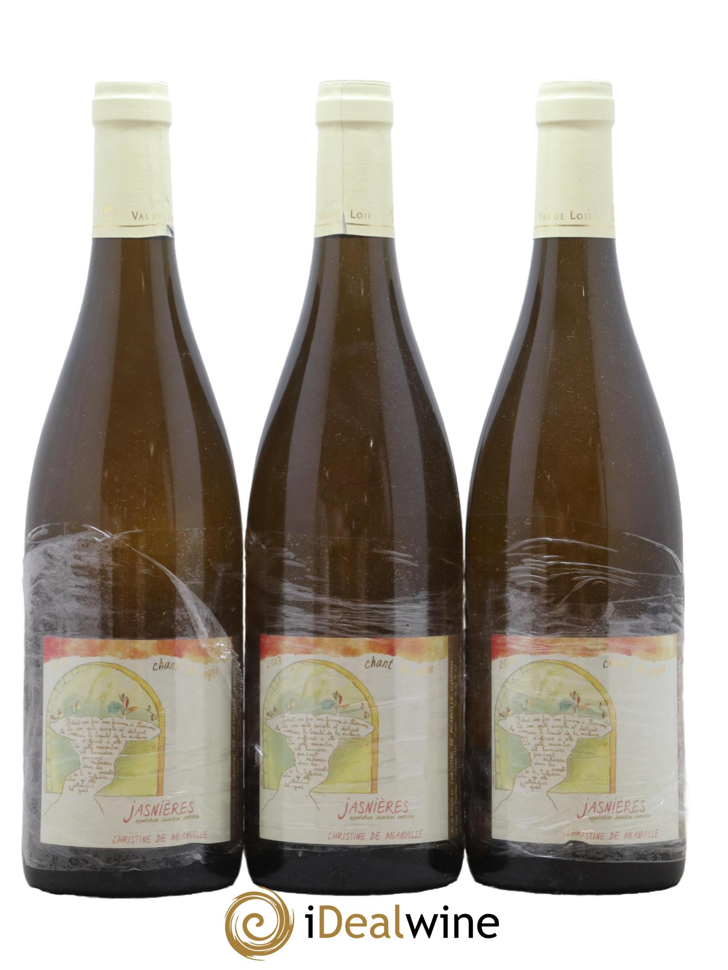 Jasnières Chant de Vigne Christine de Mianville 2017 - Lot de 3 bouteilles - 0
