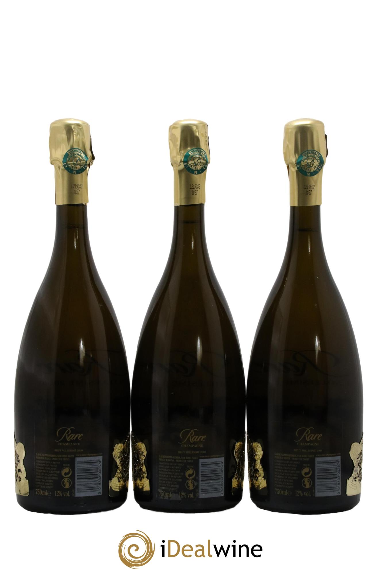 Rare Piper Heidsieck 2008 - Lot of 3 bottles - 1
