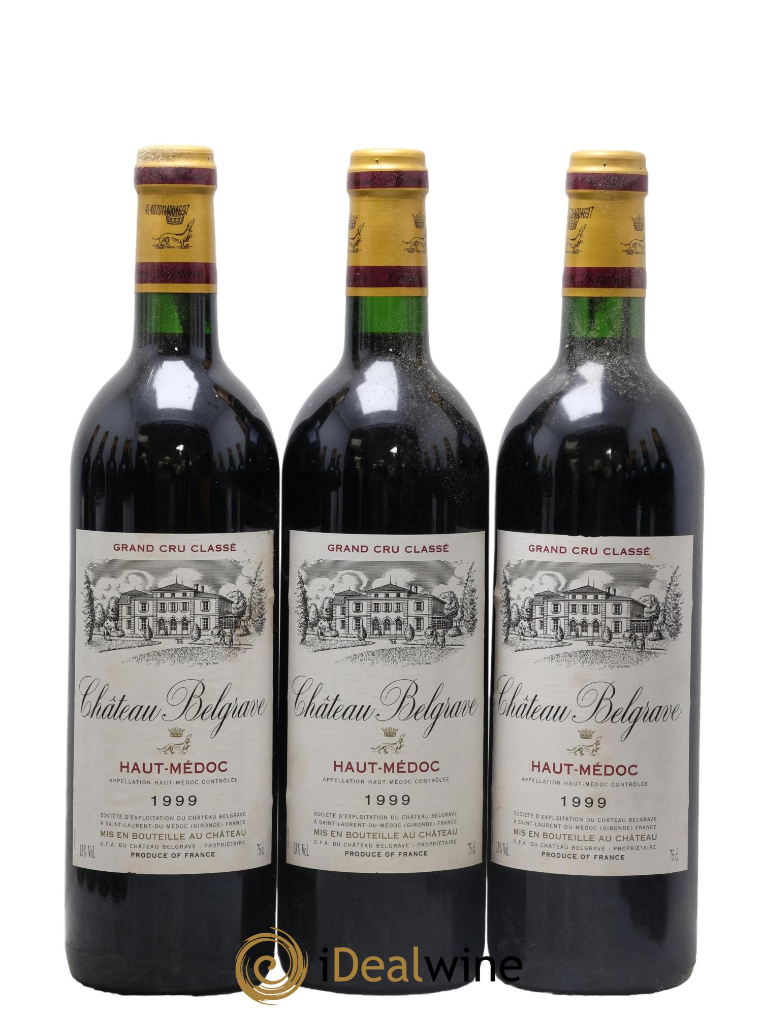 Château Belgrave 5ème Grand Cru Classé 1999 - Posten von 12 Flaschen - 1