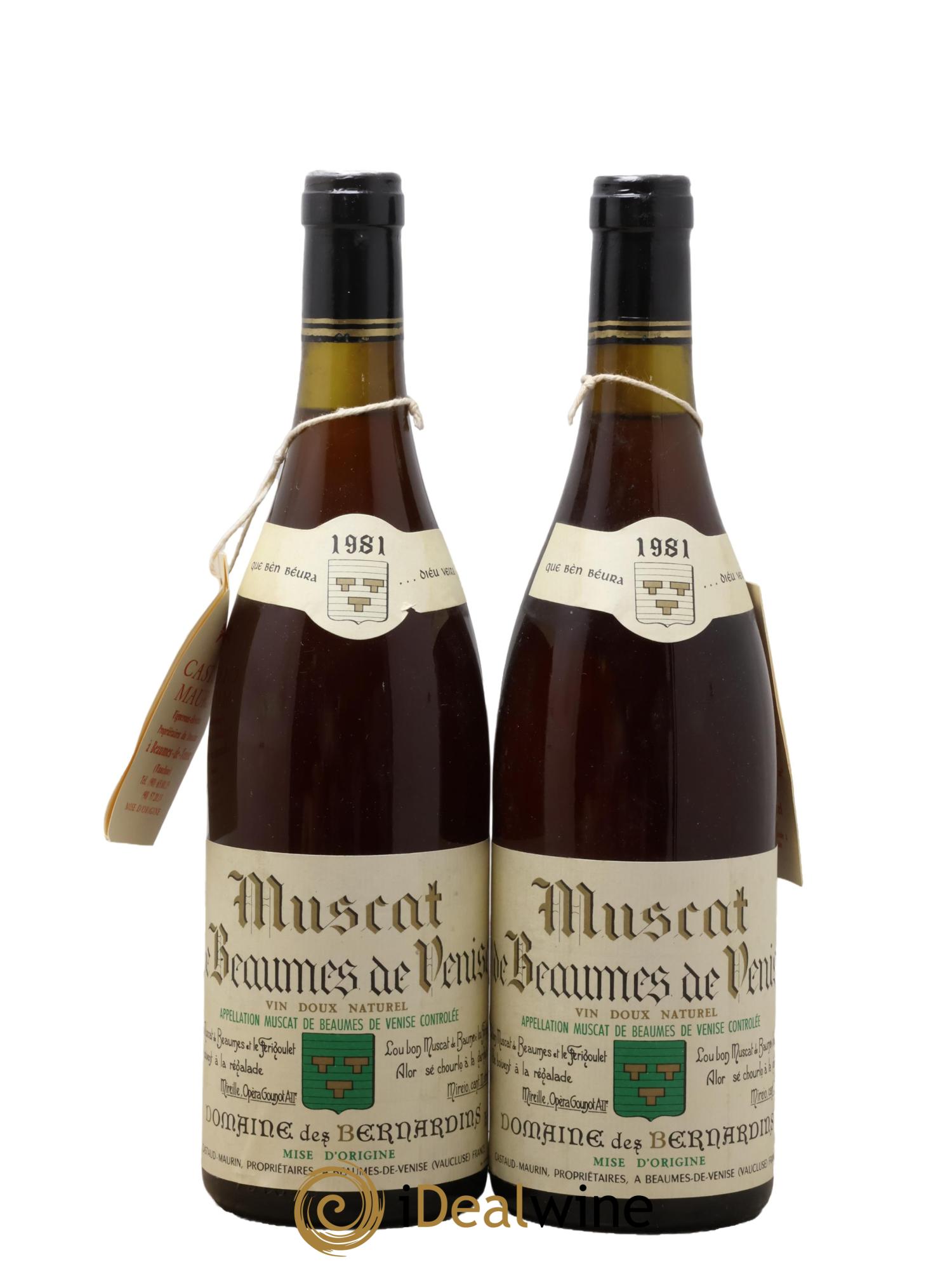 Muscat de Beaumes de Venise des Bernardins (Domaine) 1981 - Posten von 2 Flaschen - 0