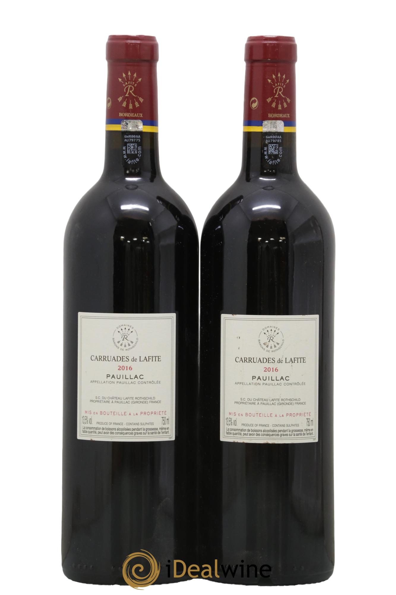 Carruades de Lafite Rothschild Second Vin 2016 - Lot de 2 bouteilles - 1