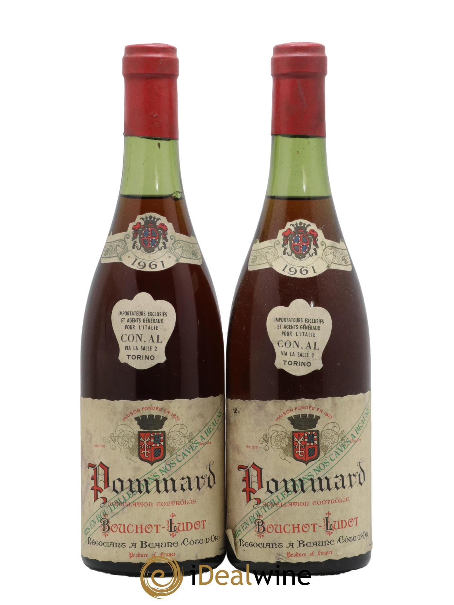Pommard Buchot Ludot 1961 - Lot de 2 bouteilles - 0