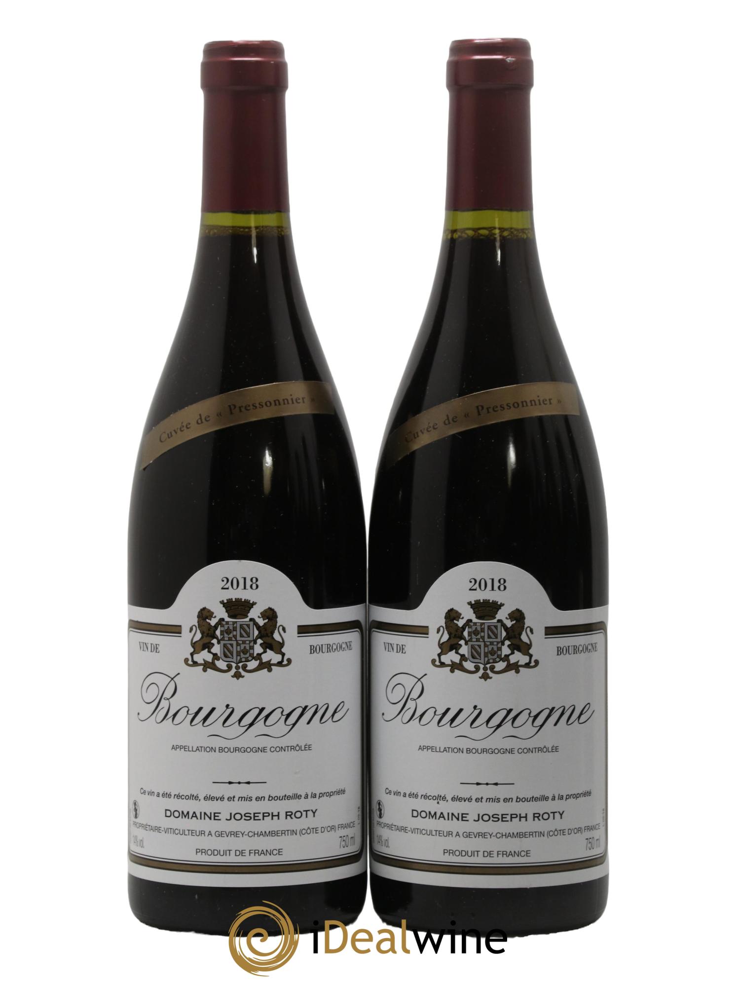 Bourgogne Cuvée de Pressonnier Joseph Roty (Domaine) 2018 - Lot de 2 bouteilles - 0
