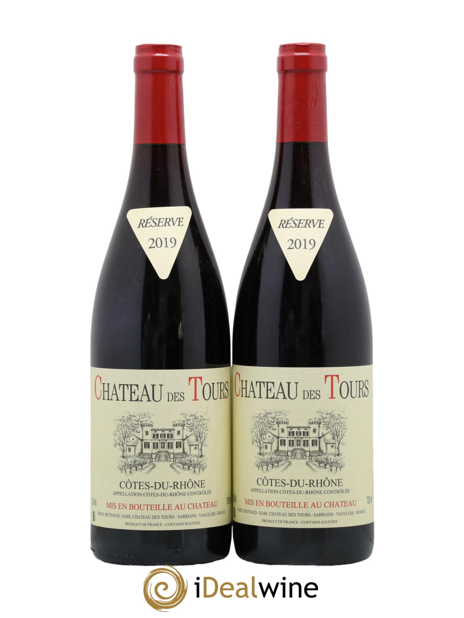 Côtes-du-Rhône Château des Tours Emmanuel Reynaud 2019 - Lot de 2 bouteilles - 0