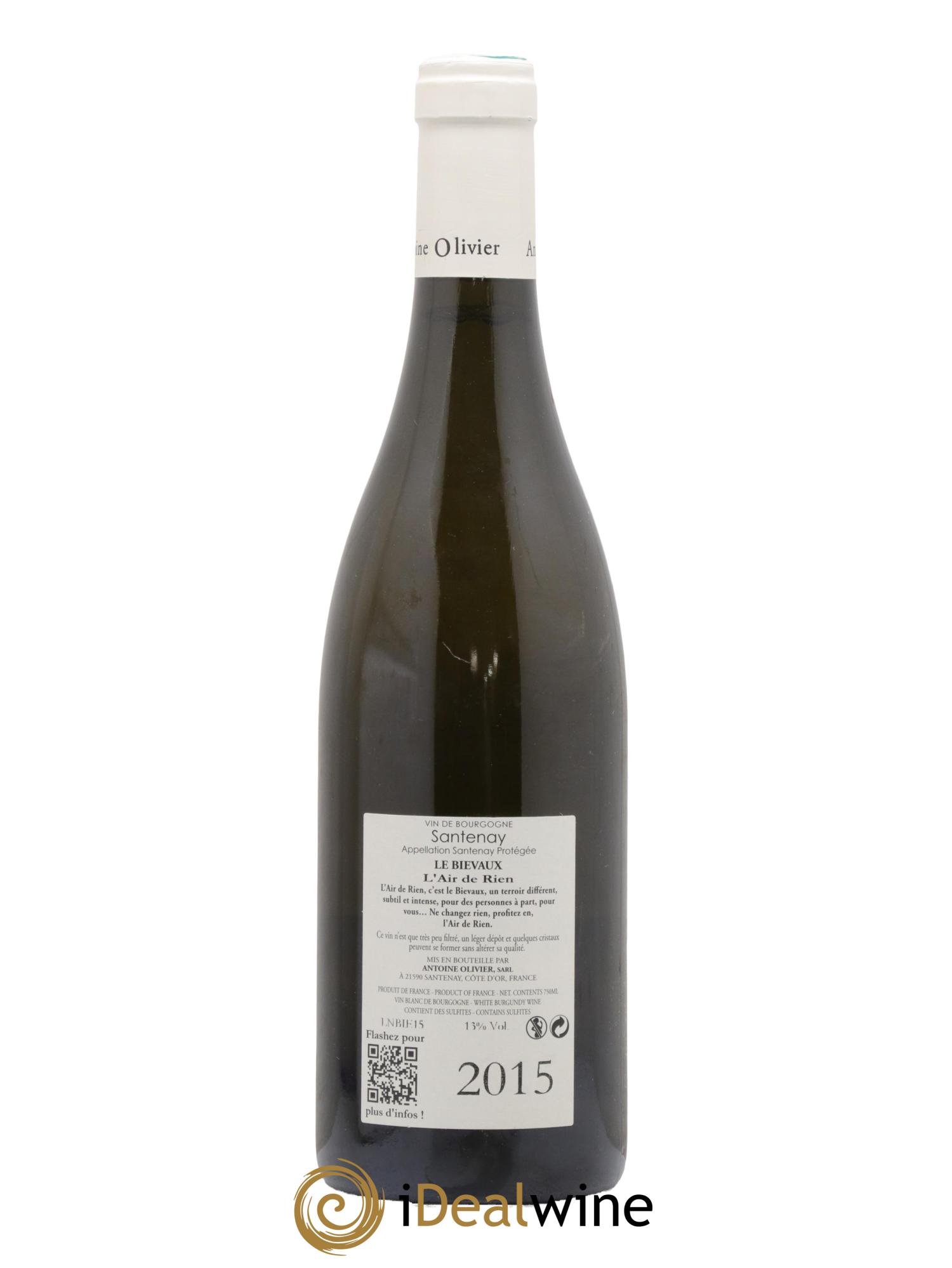 Santenay Le Bievaux L'Air de Rien Domaine Olivier Pere et Fils 2015 - Lot de 1 bouteille - 1
