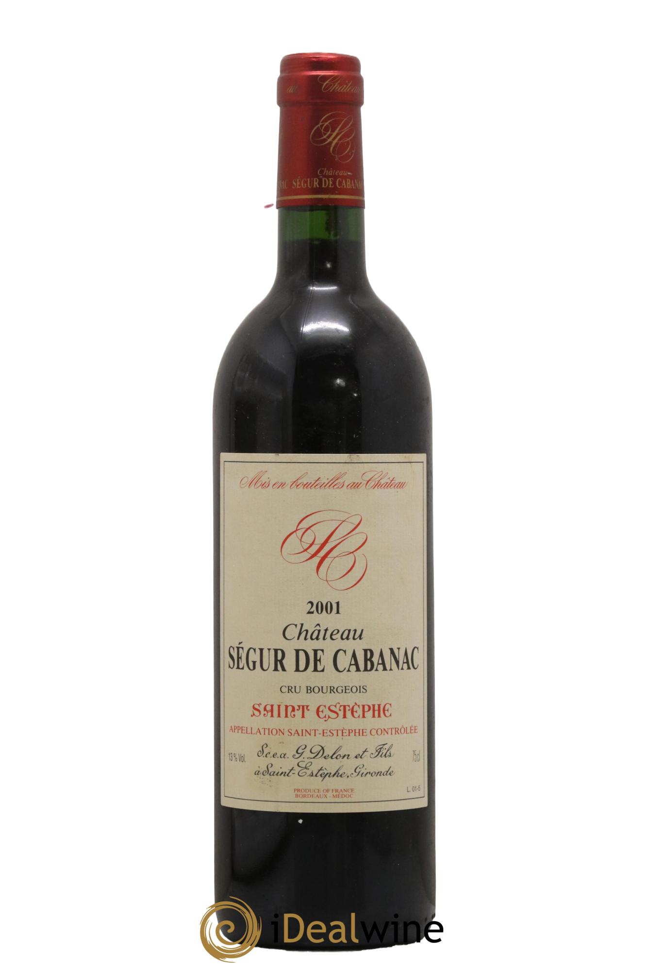 Château Ségur de Cabanac Cru Bourgeois 2001 - Lot de 1 bouteille - 0