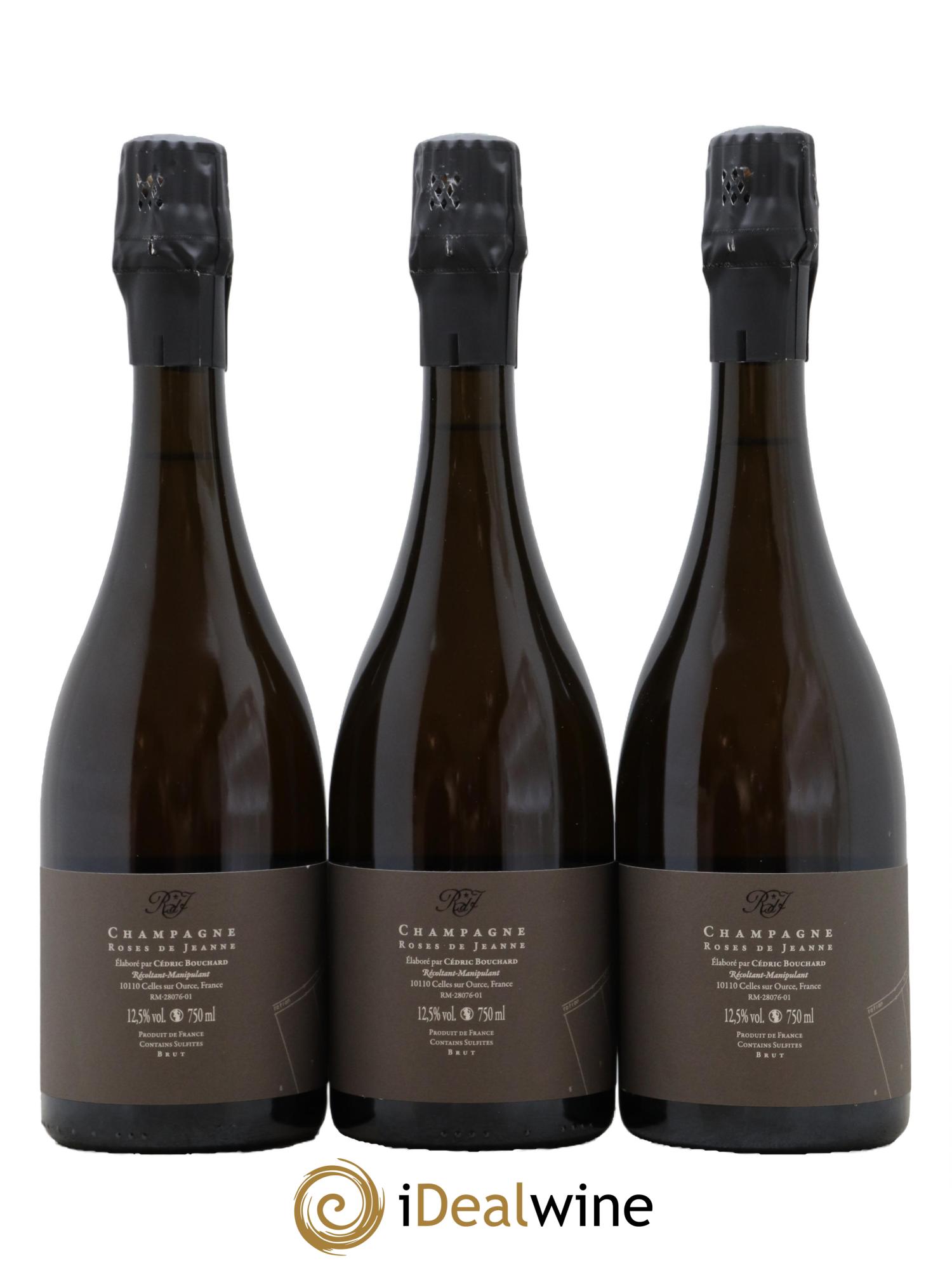 Roses de Jeanne Côte de Val Vilaine Blanc de Noirs Cédric Bouchard 2020 - Lot de 3 bouteilles - 1