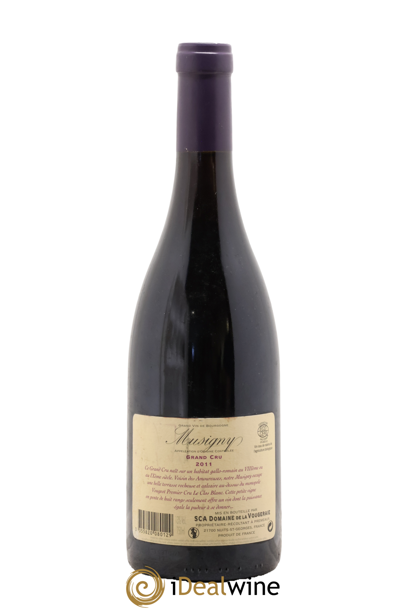 Musigny Grand Cru La Vougeraie 2011 - Lot de 1 bouteille - 1
