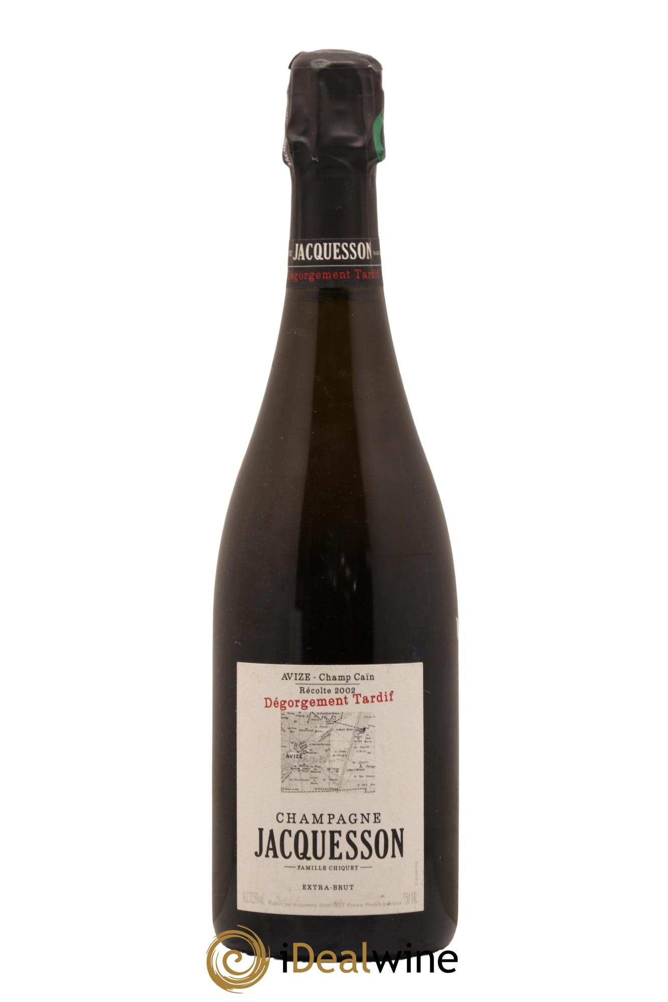 Champagne Avize Champ Caïn Extra Brut Degorgement Tardif Jacquesson 2002 - Lot de 1 bouteille - 0