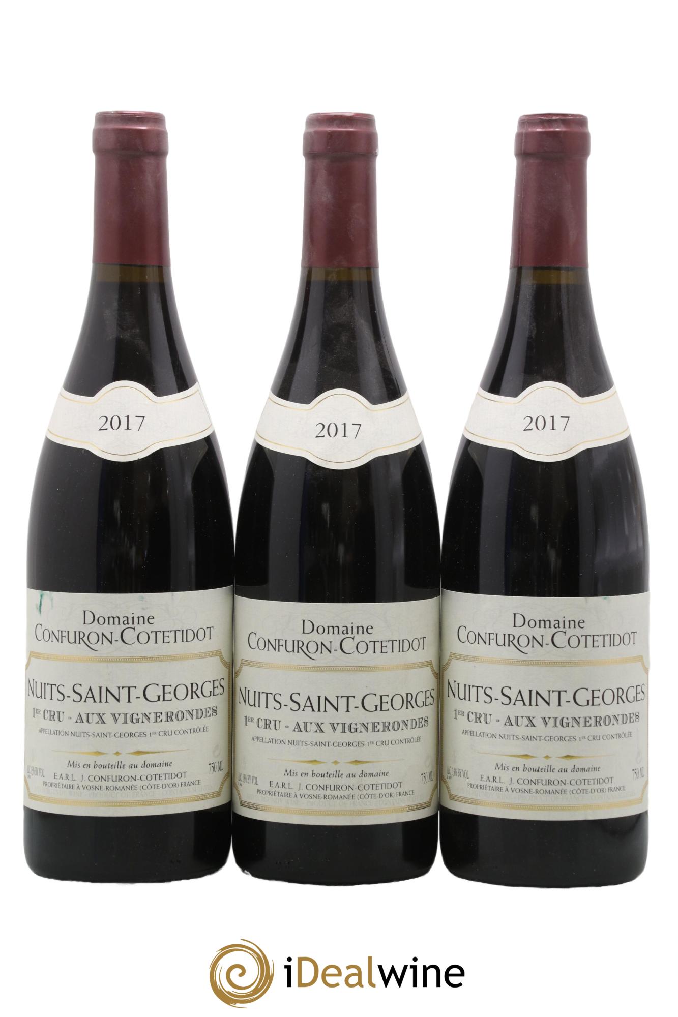 Nuits-Saint-Georges 1er Cru Les Vignes Rondes Confuron-Cotetidot 2017 - Lotto di 3 bottiglie - 0