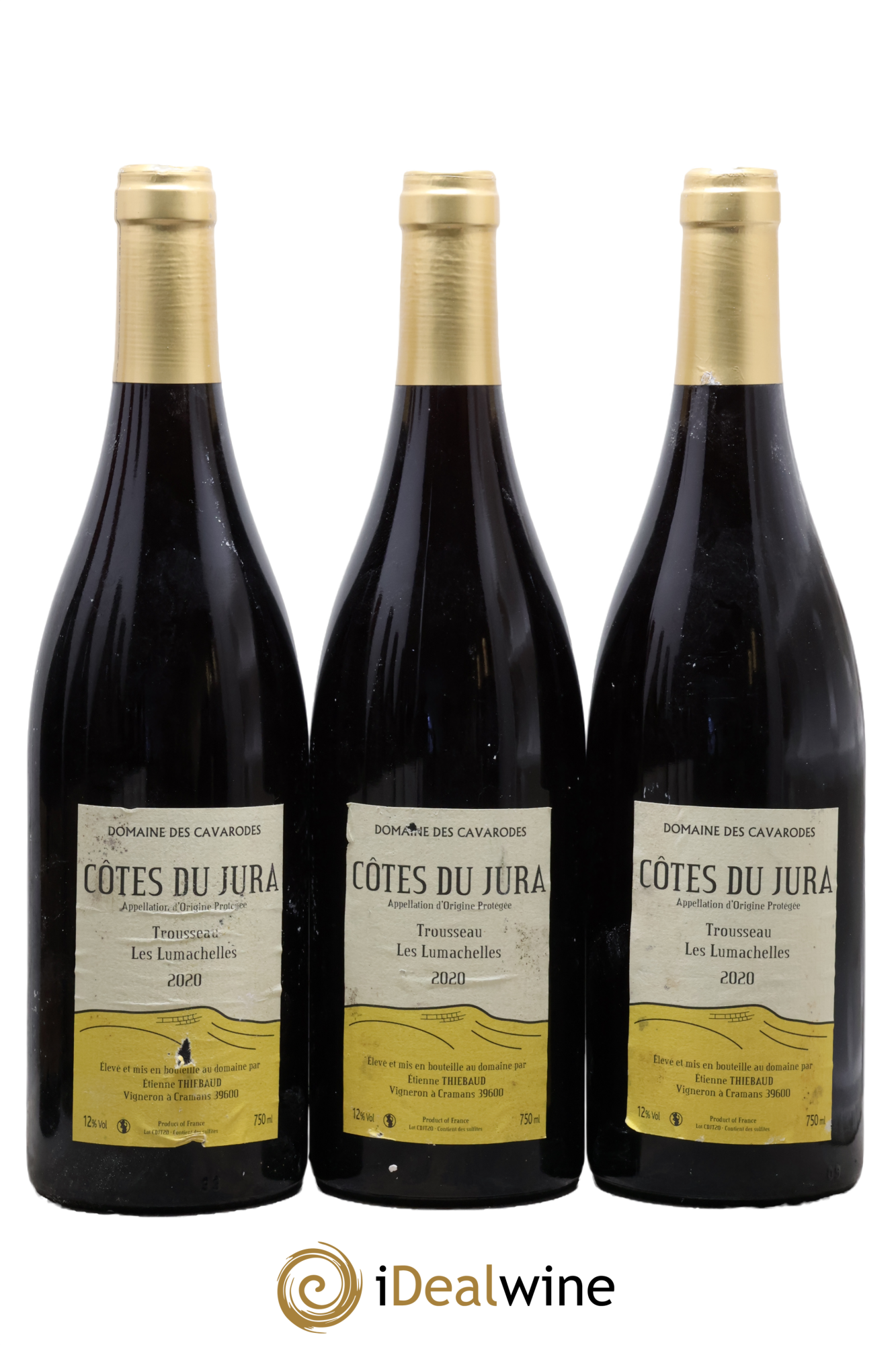 Côtes du Jura Trousseau Les Lumachelles Cavarodes (Domaine des) - Etienne Thiébaud 2020 - Posten von 3 Flaschen - 0