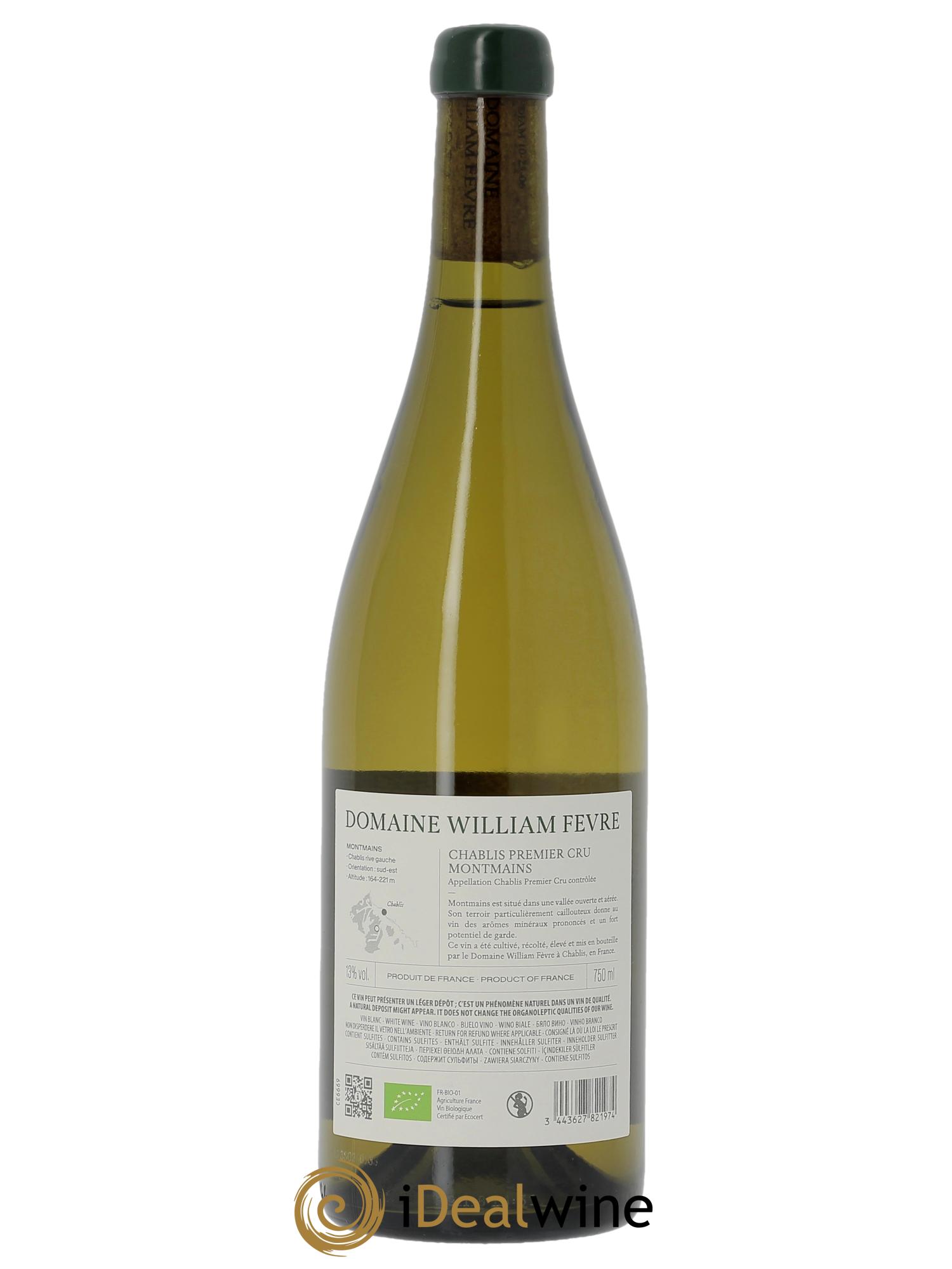 Chablis 1er Cru Montmains William Fèvre 2023 - Lot de 1 bouteille - 1