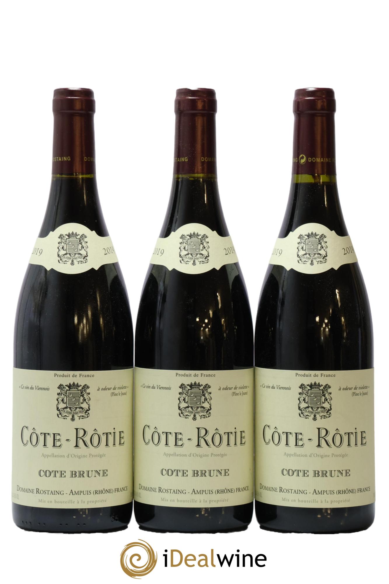 Côte-Rôtie Côte Brune René Rostaing 2019 - Lot of 3 bottles - 0