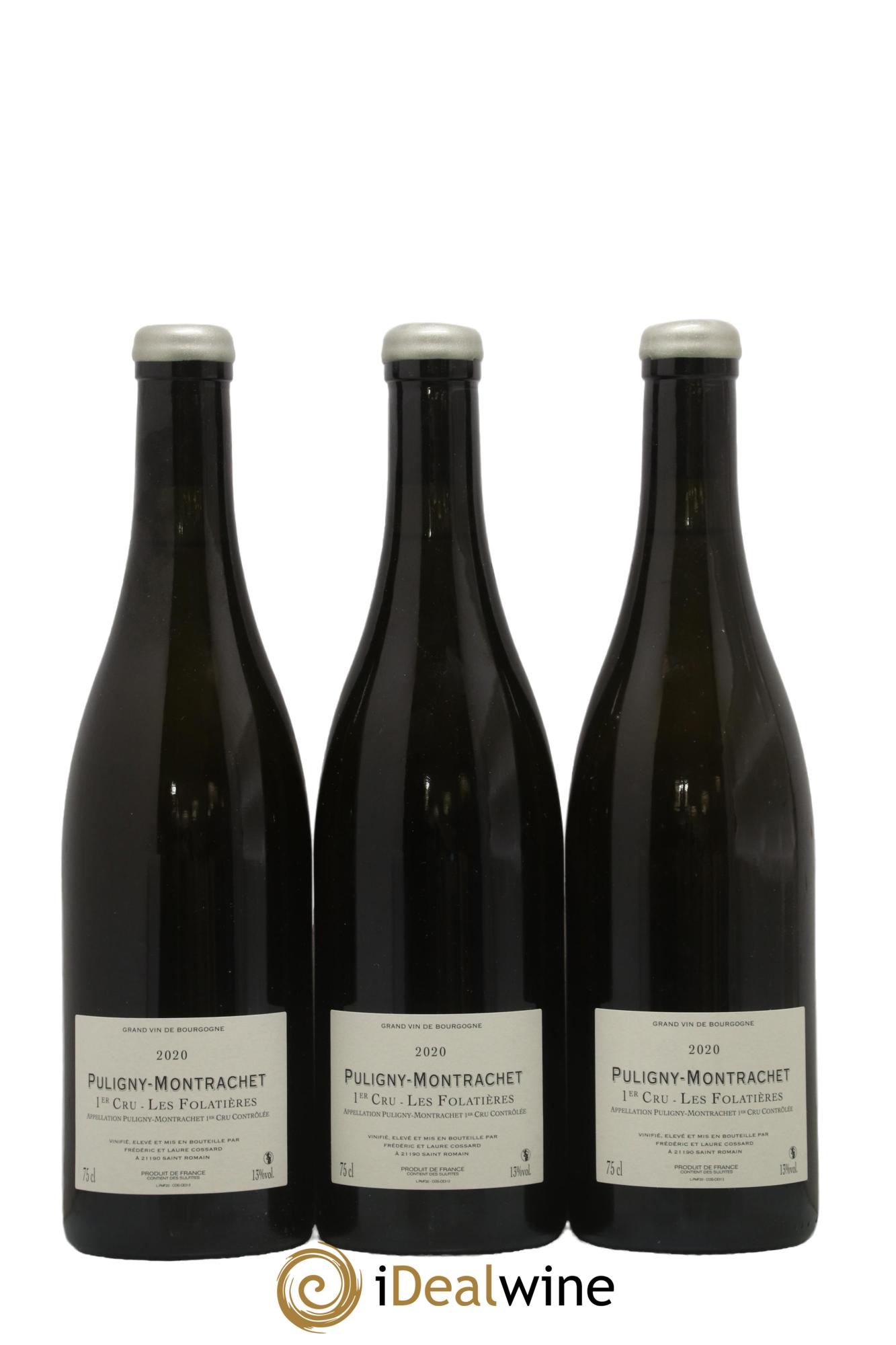Puligny-Montrachet 1er Cru Les Folatières Domaine de Chassorney - Frédéric Cossard 2020 - Lot de 3 bouteilles - 1