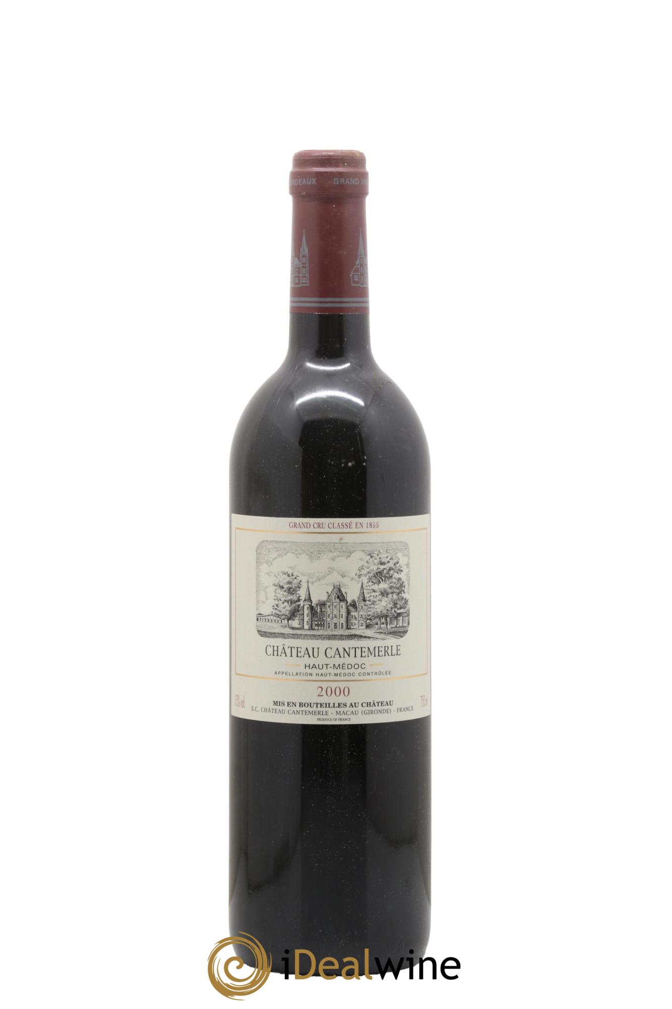 Château Cantemerle 5ème Grand Cru Classé 2000 - Lot de 1 bouteille - 0