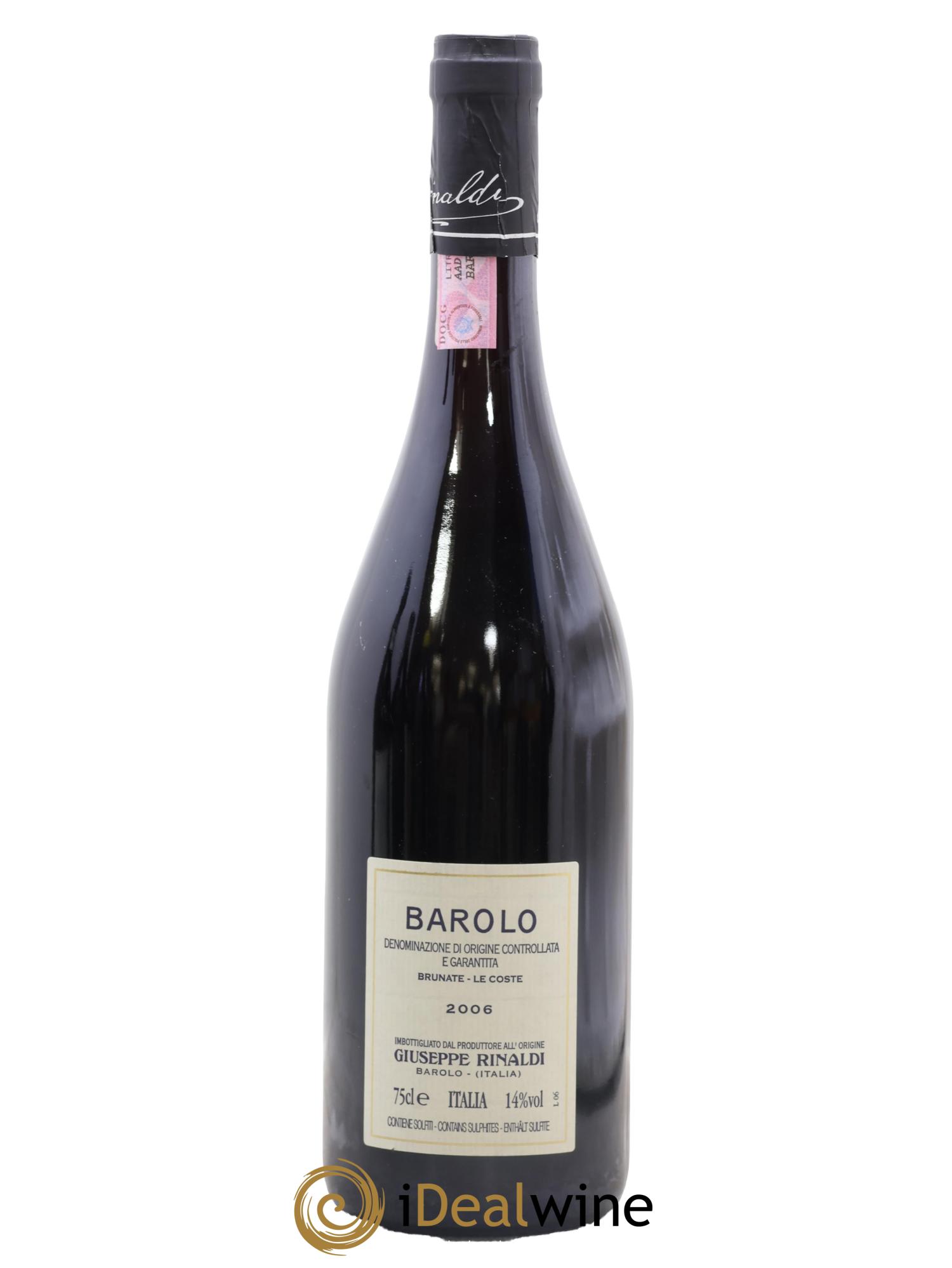 Barolo DOCG Brunate Le Coste Giuseppe Rinaldi 2006 - Lot de 1 bouteille - 1