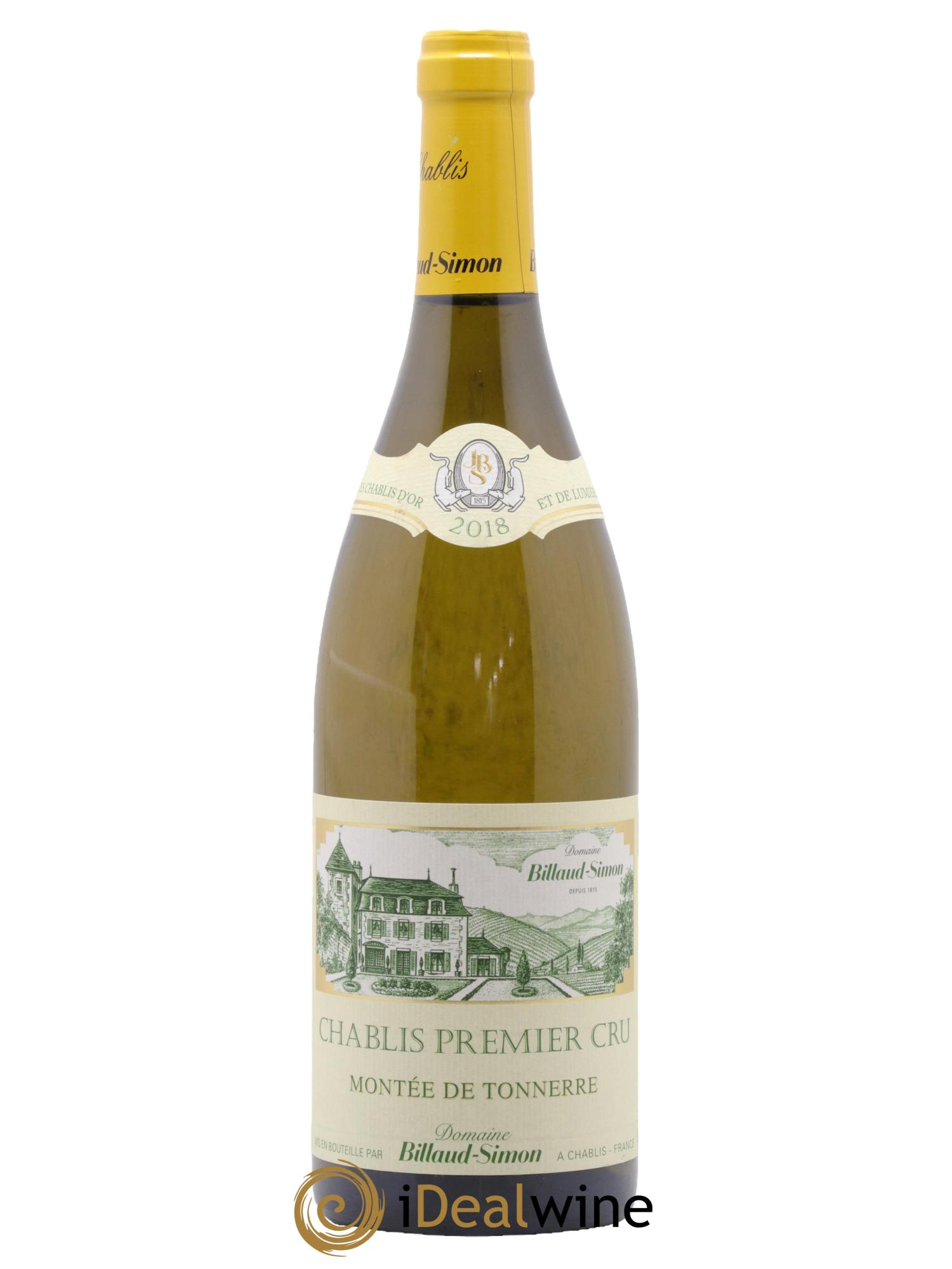 Chablis 1er Cru Montée de Tonnerre Billaud-Simon (Domaine) 2018 - Lot de 1 bouteille - 0