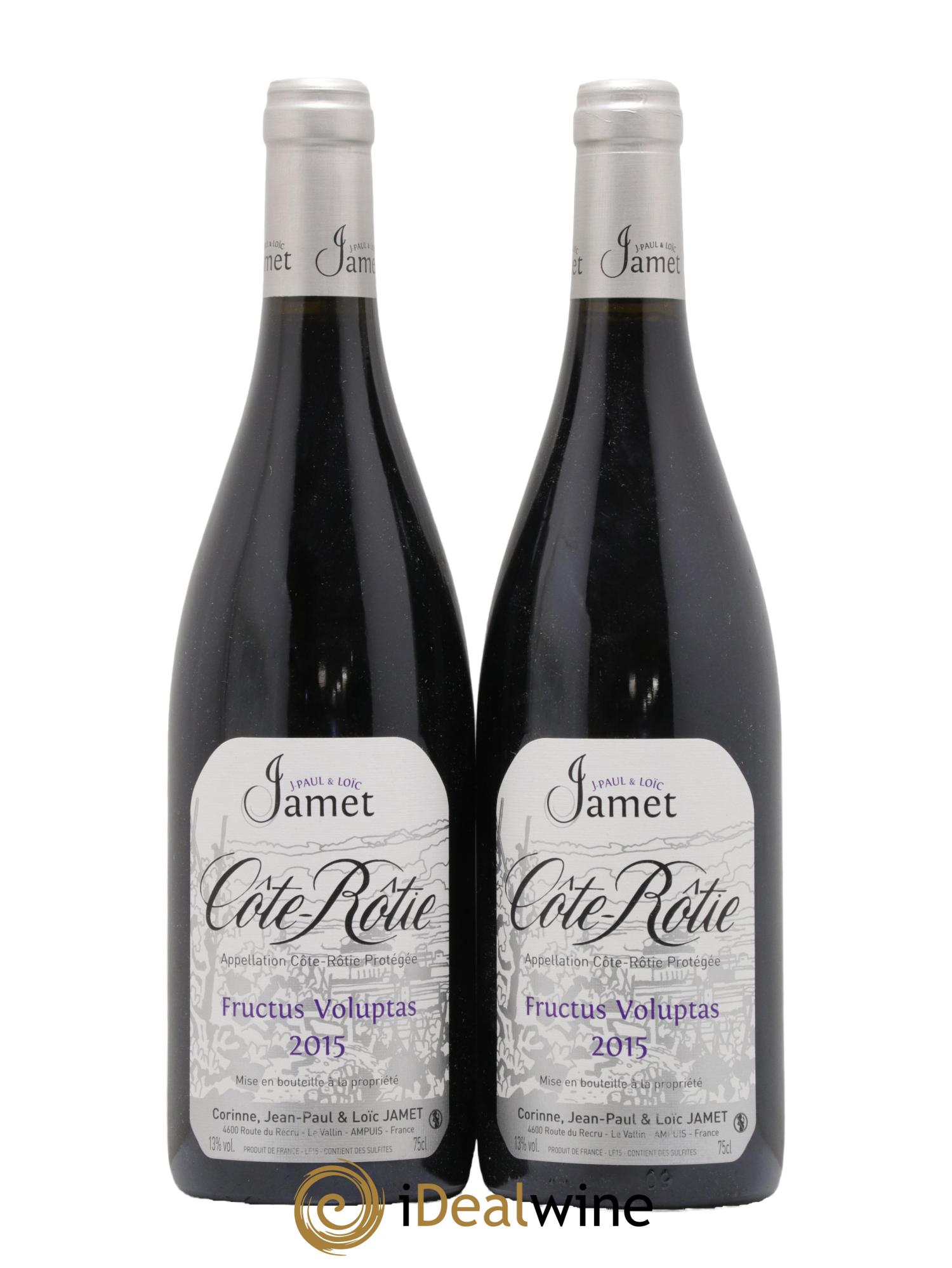 Côte-Rôtie Fructus Voluptas Jamet (Domaine) 2015 - Lot de 2 bouteilles - 0