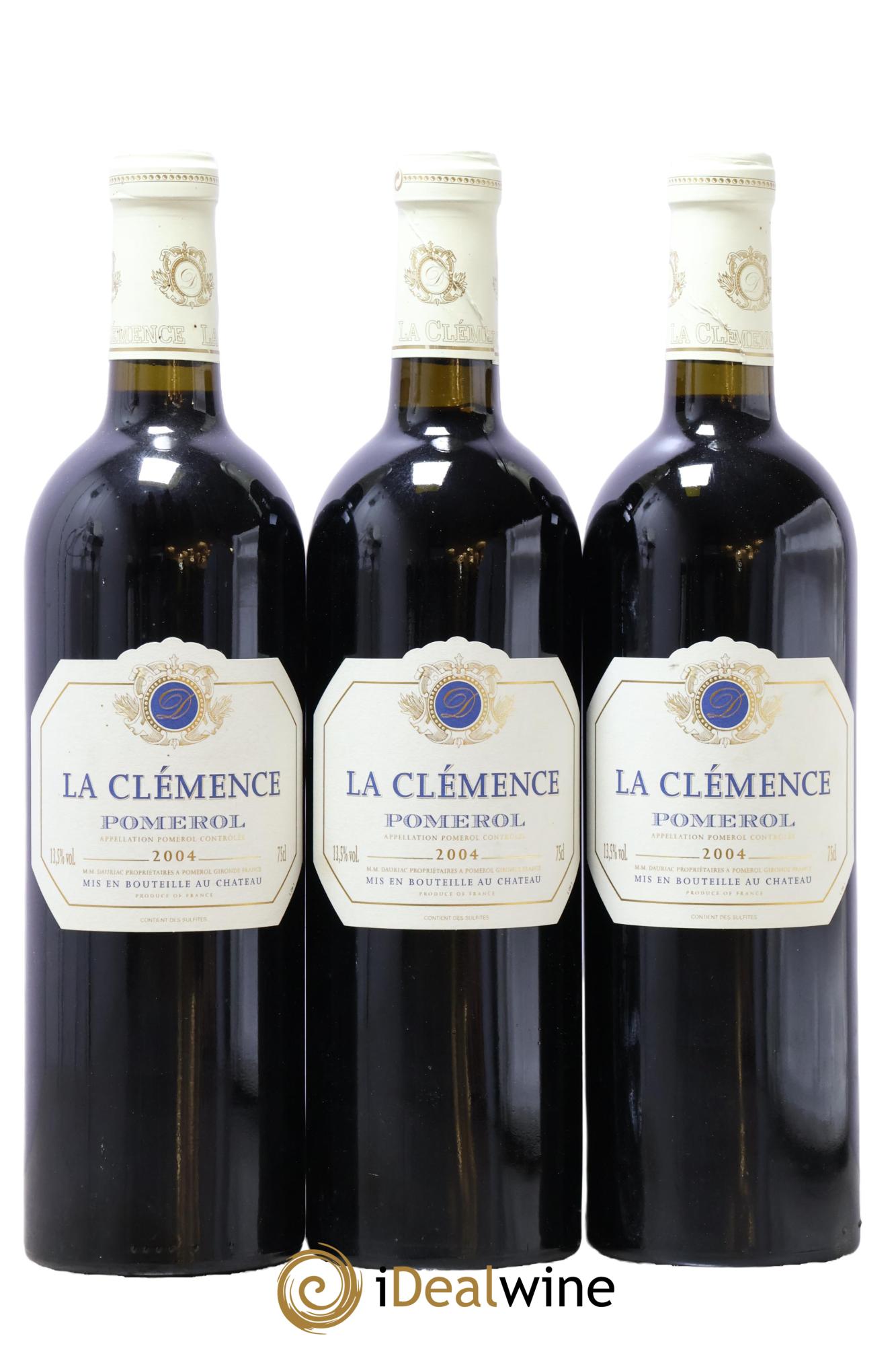 Château La Clémence 2004 - Lot de 3 bouteilles - 0