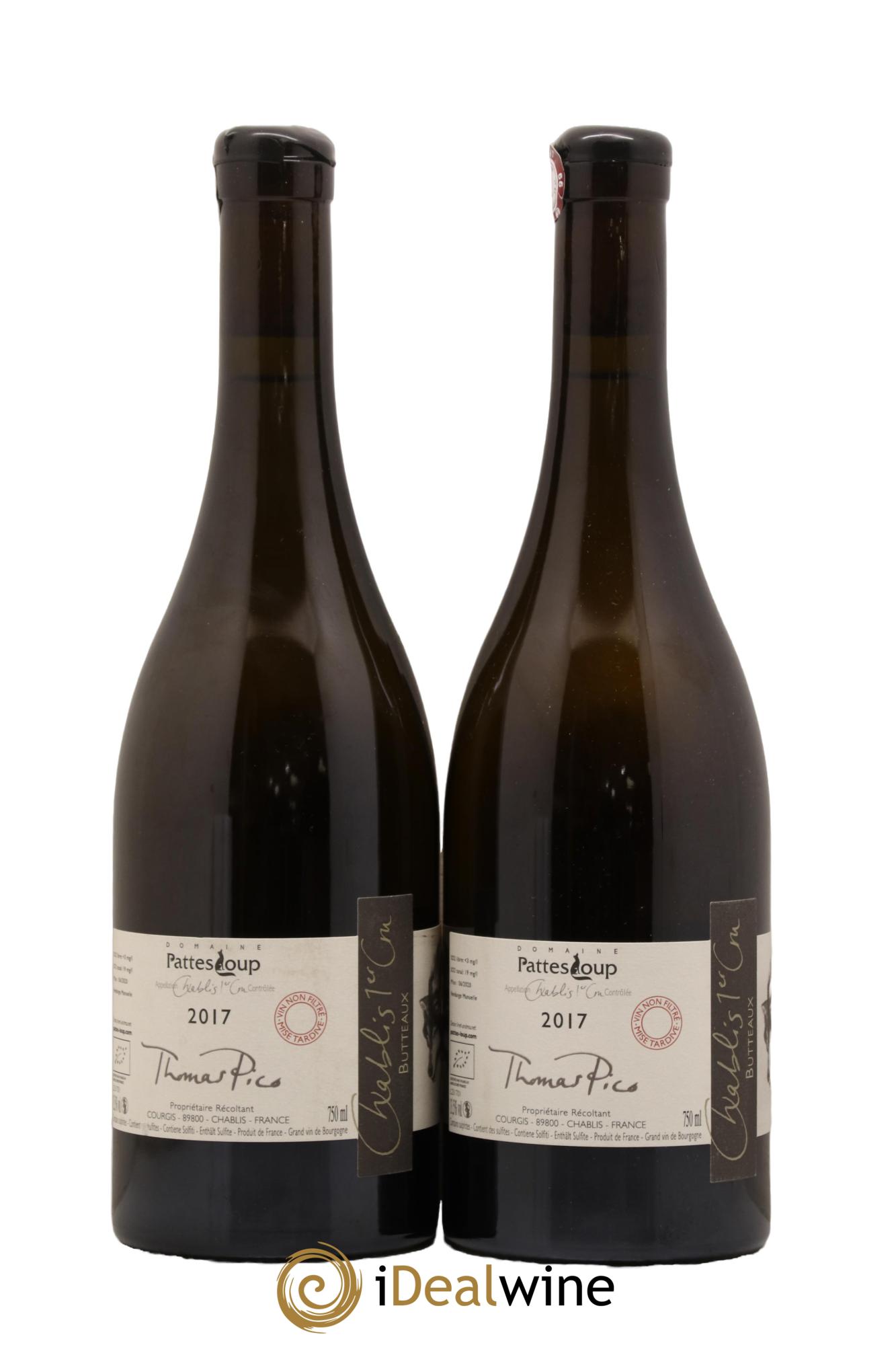 Chablis 1er Cru Butteaux Pattes Loup (Domaine) 2017 - Lot de 2 bouteilles - 1