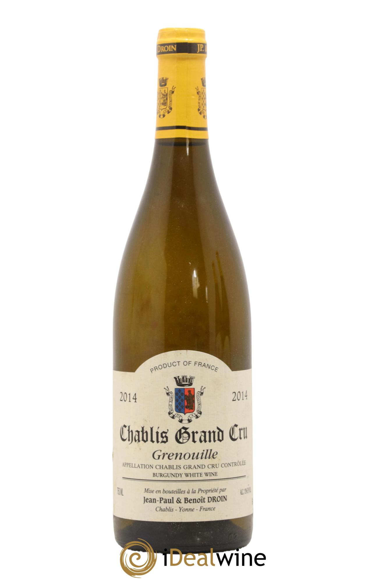 Chablis Grand Cru Grenouilles Jean-Paul & Benoît Droin (Domaine) 2014 - Lotto di 1 bottiglia - 0