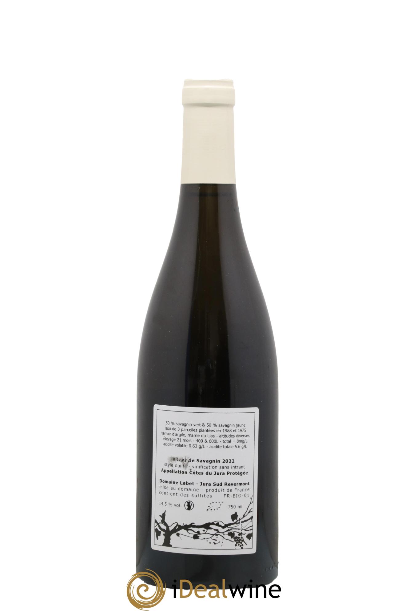 Côtes du Jura Fleur de Savagnin Romain - Julien  - Charline Labet 2022 - Lot de 1 bouteille - 1