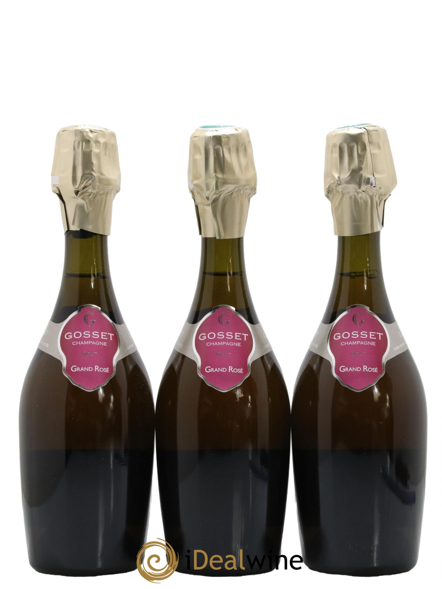 Grand Rosé Gosset - Lot de 3 demi bouteilles - 0