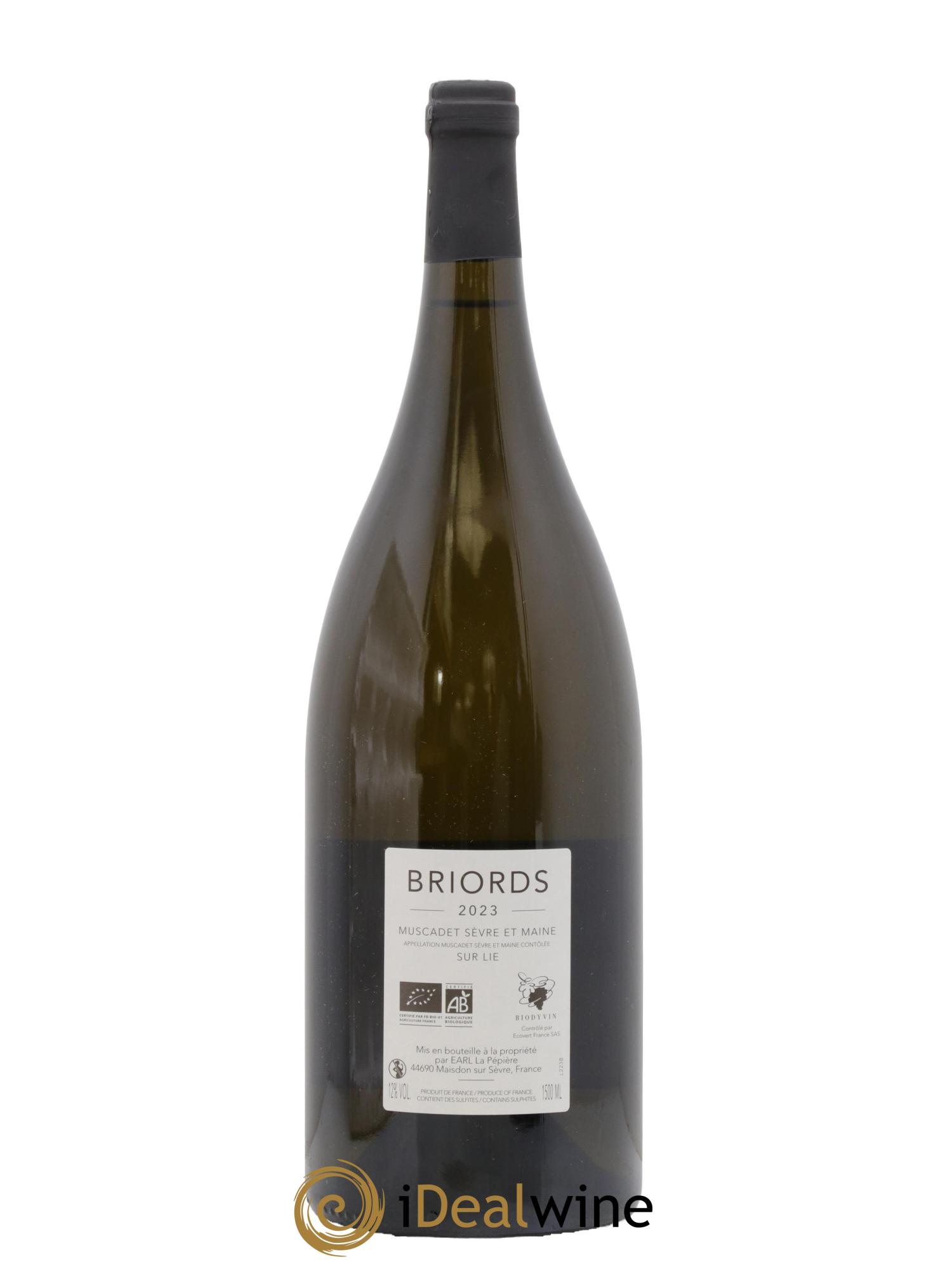 Muscadet-Sèvre-et-Maine sur lie Briords Domaine de la Pépière 2023 - Lot of 1 magnum - 1