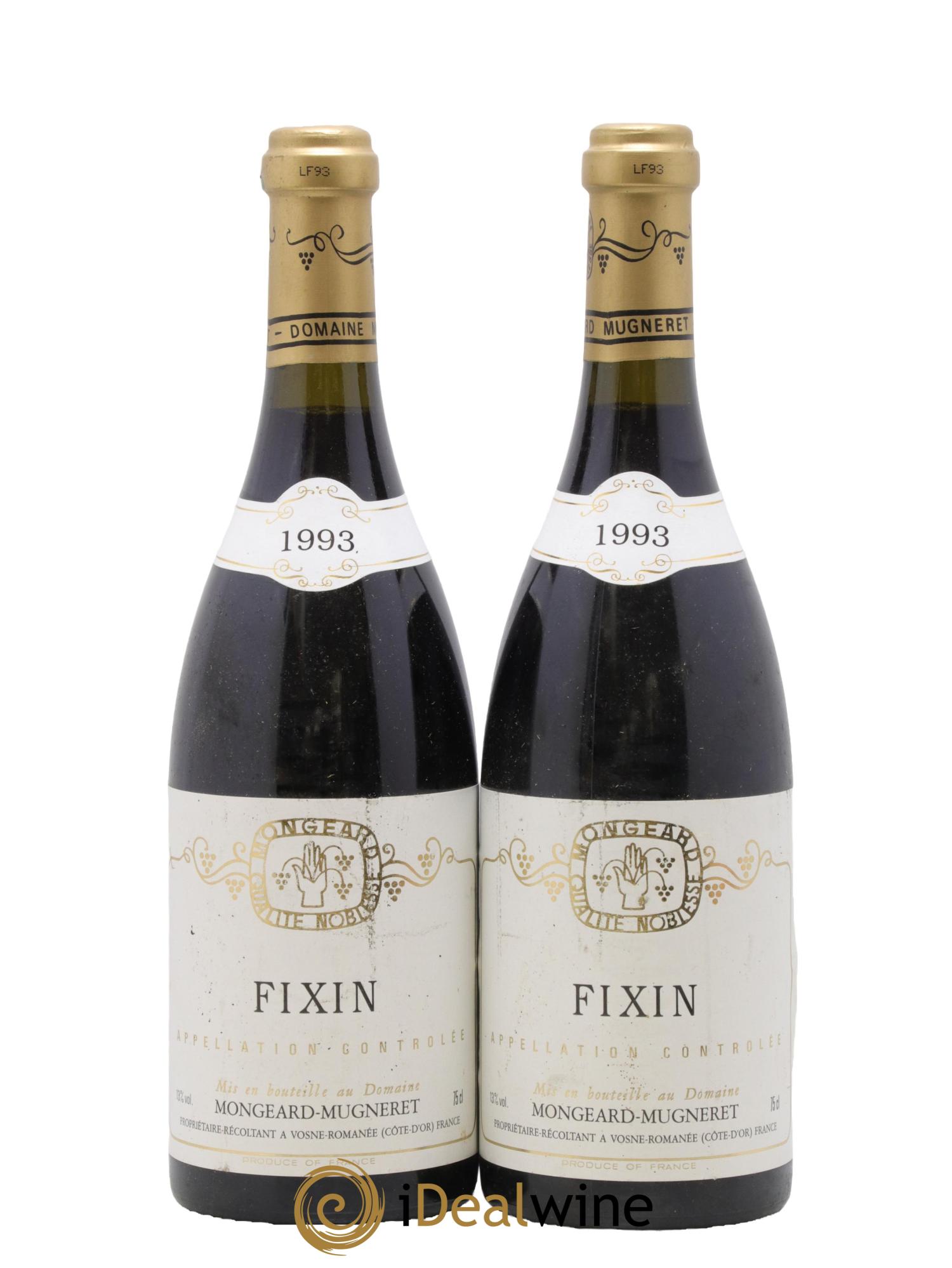 Fixin Mongeard-Mugneret 1993 - Lotto di 2 bottiglie - 0