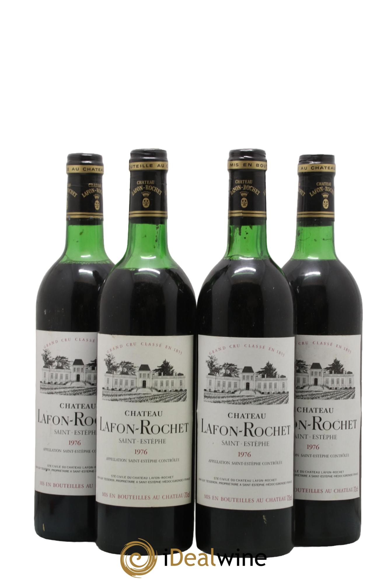 Château Lafon Rochet 4ème Grand Cru Classé 1976 - Lot de 4 bouteilles - 0